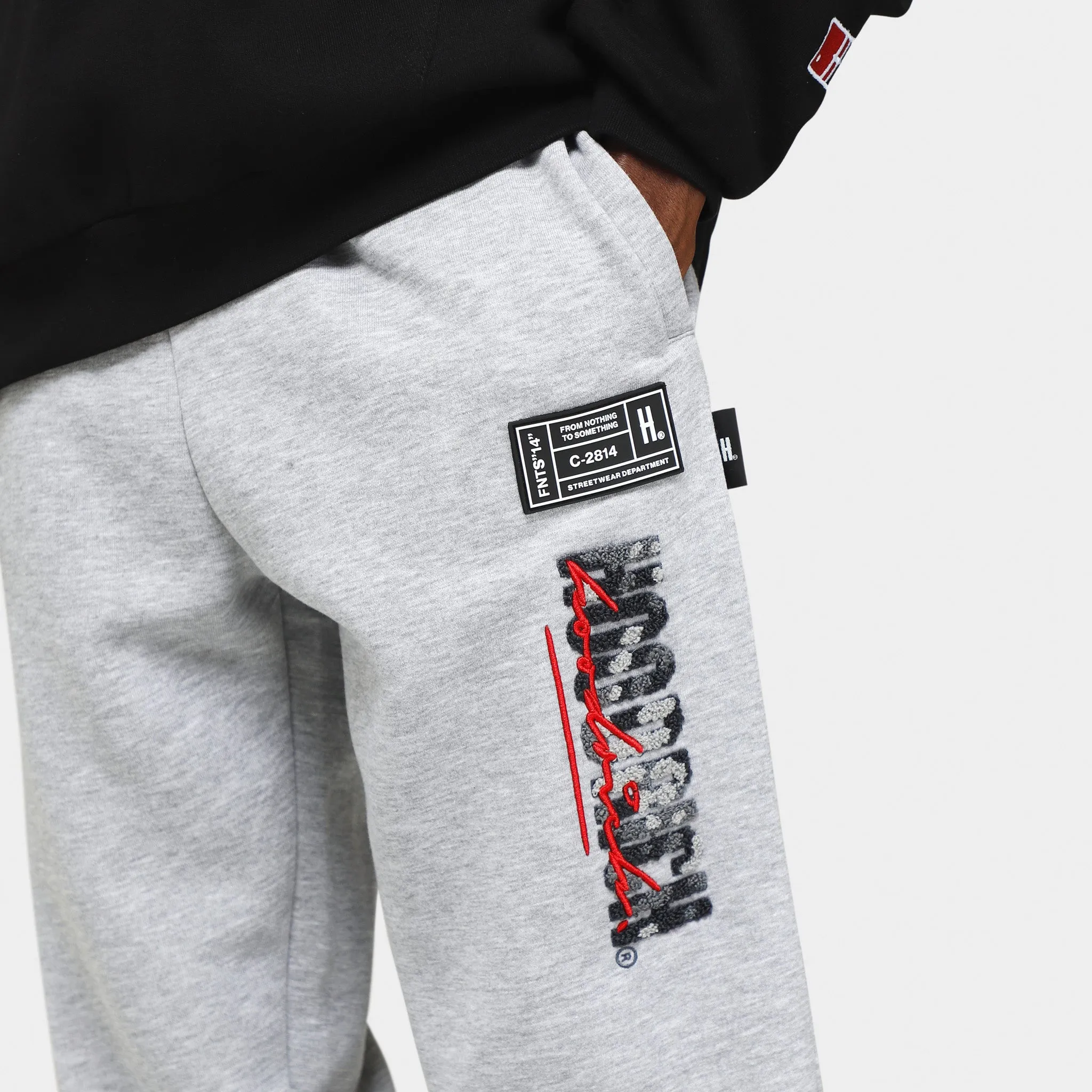 Hoodrich OG Blend V2 Joggers Heather Grey / Black - Red sold by JD Sports product image thumbnail 5