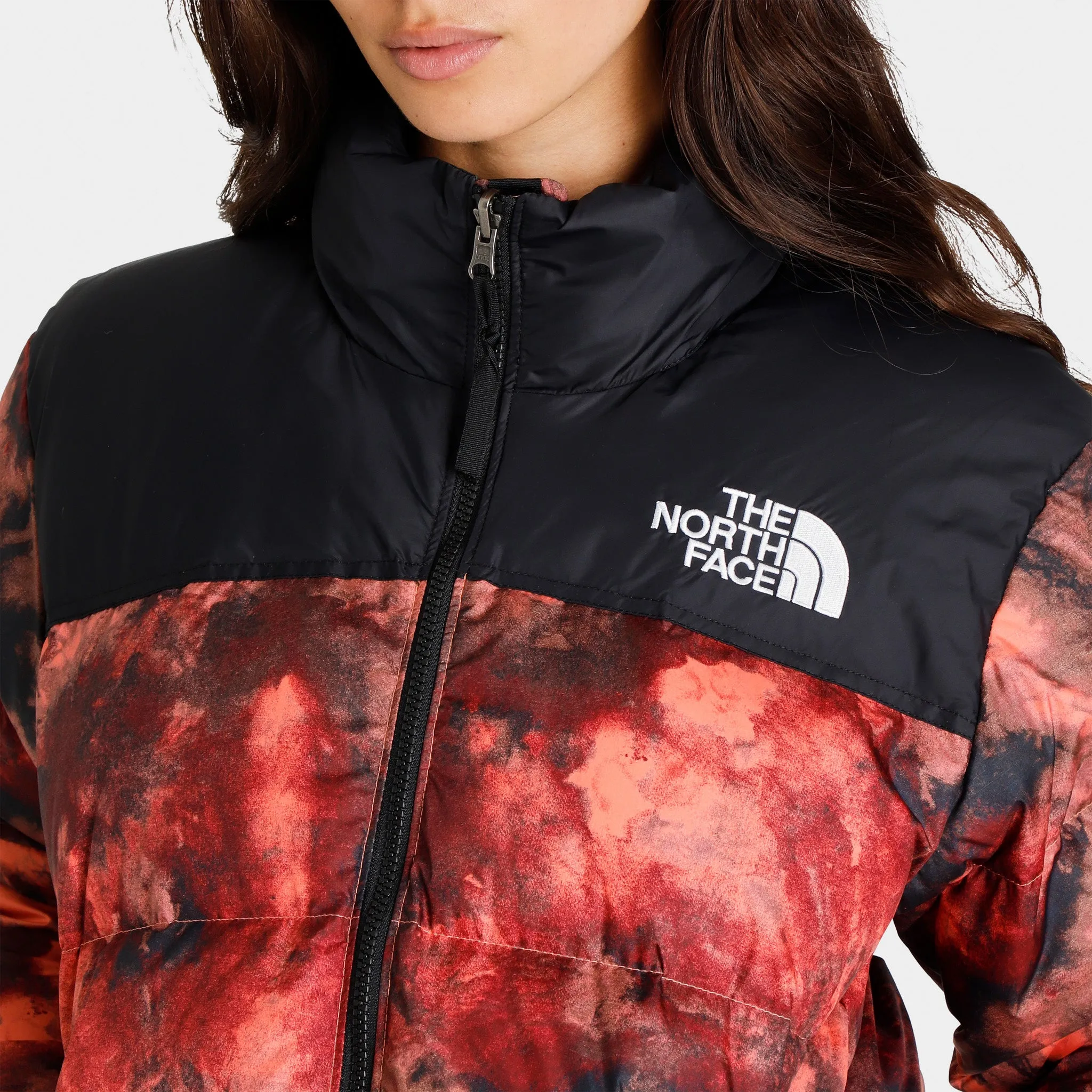 The North Face Women's Printed 1996 Retro Nuptse Jacket / Coral Sunrise Ice Dye Print sold by JD Sports product image thumbnail 4