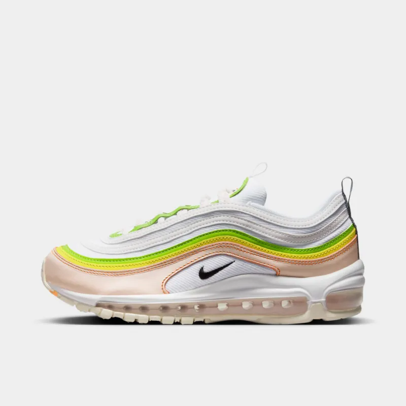 Nike Women's Air Max 97 White / Pearl Pink - Action Green sold by JD Sports