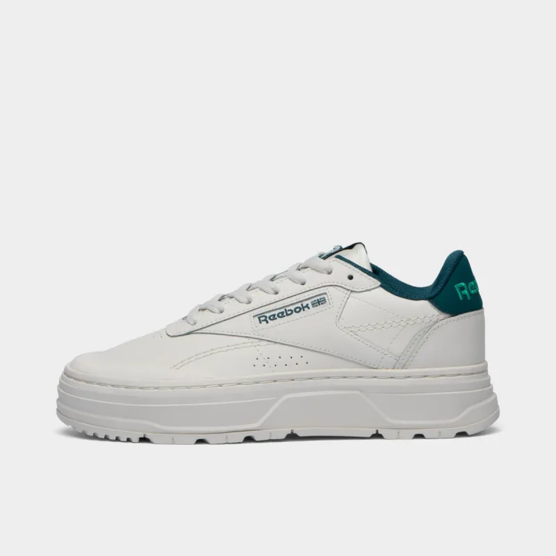 Reebok Women's Club C Double GEO Chalk / Midnight Pine - Future Teal sold by JD Sports