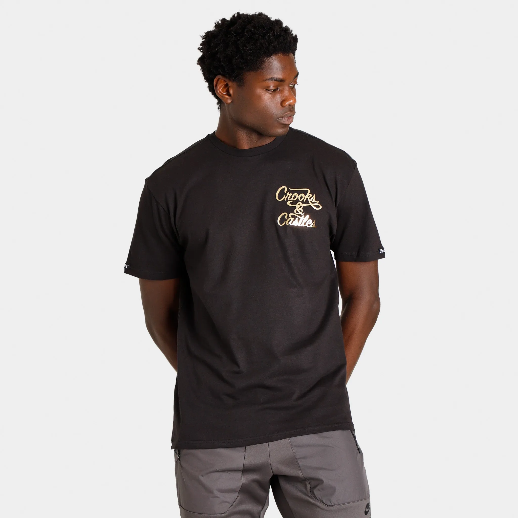Crooks & Castles Half Way T-shirt / Black sold by JD Sports