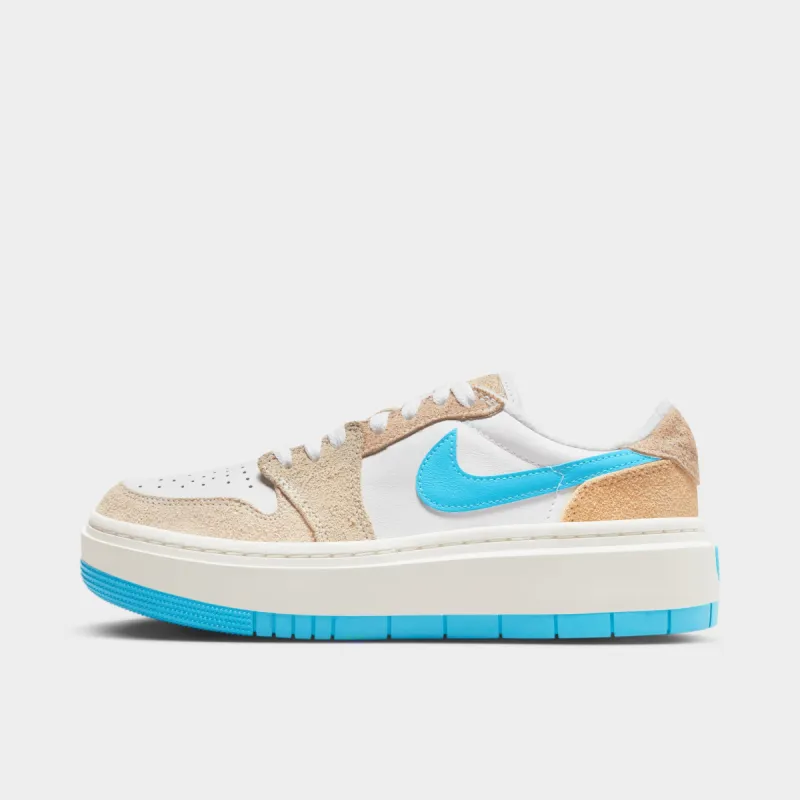 Jordan Women's 1 Elevate Low White / Baltic Blue - Sanddrift sold by JD Sports
