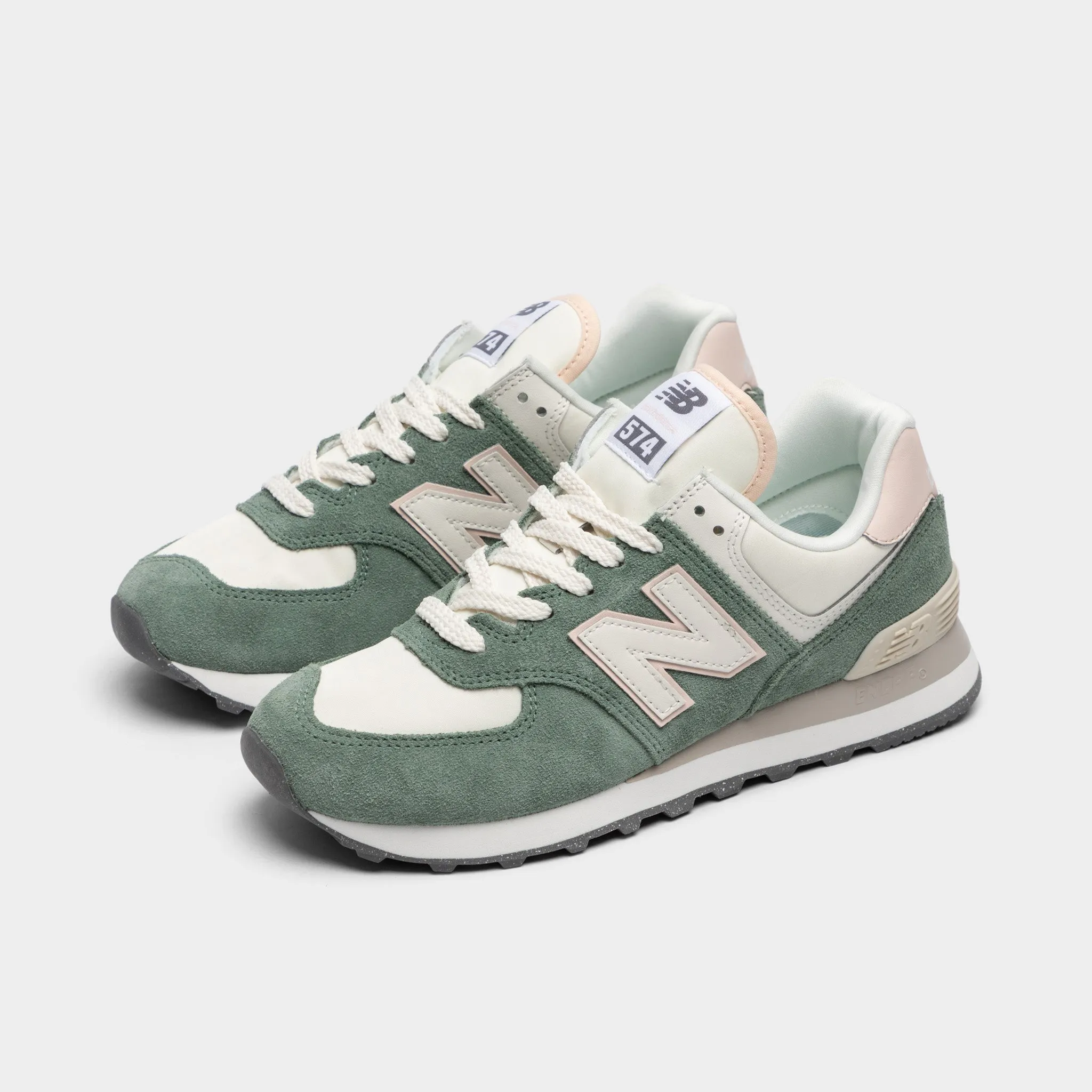 New Balance Women's WL574AJ2 Dark Juniper / Quartz Pink sold by JD Sports product image thumbnail 2