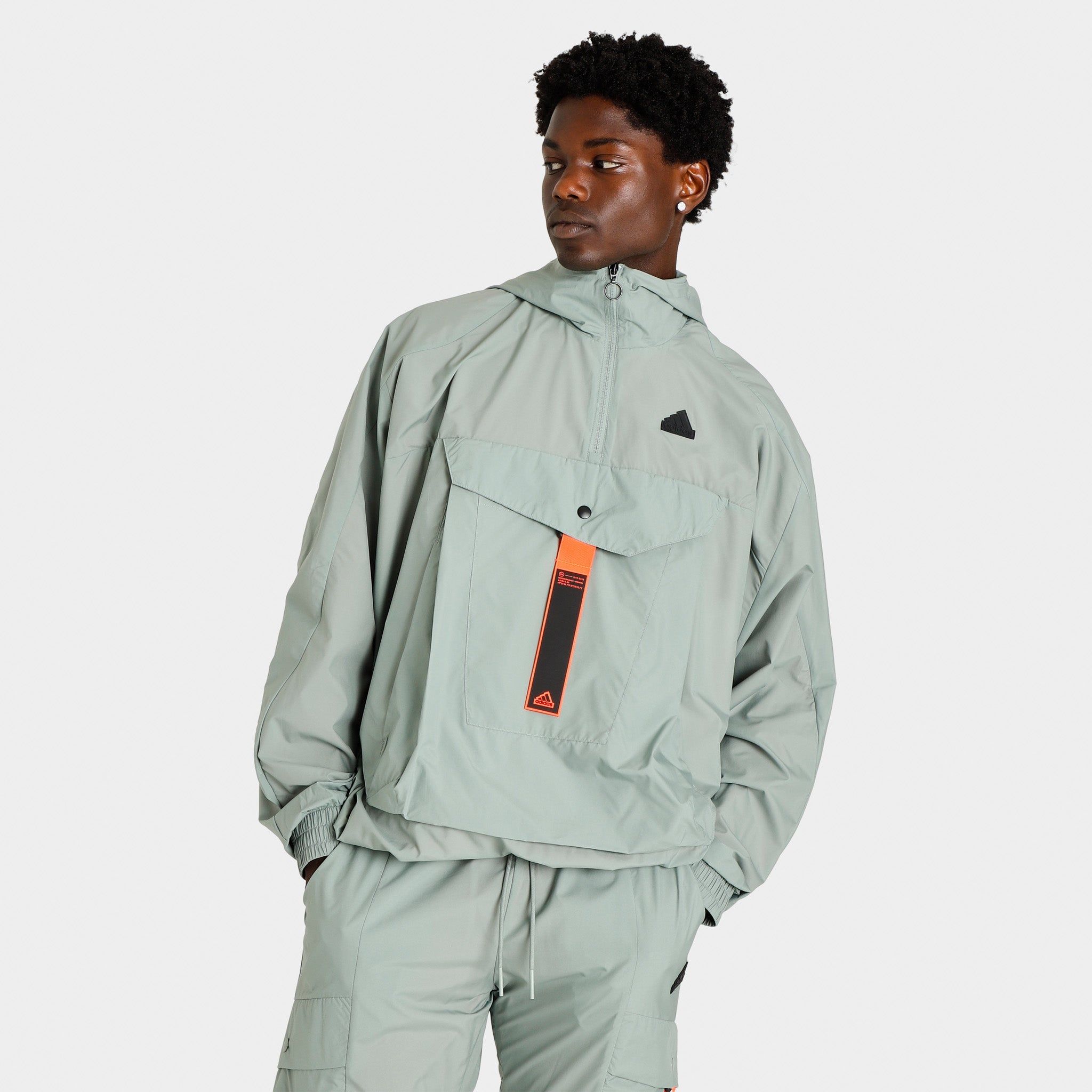 adidas City Escape Premium Windbreaker / Silver Green sold by JD Sports