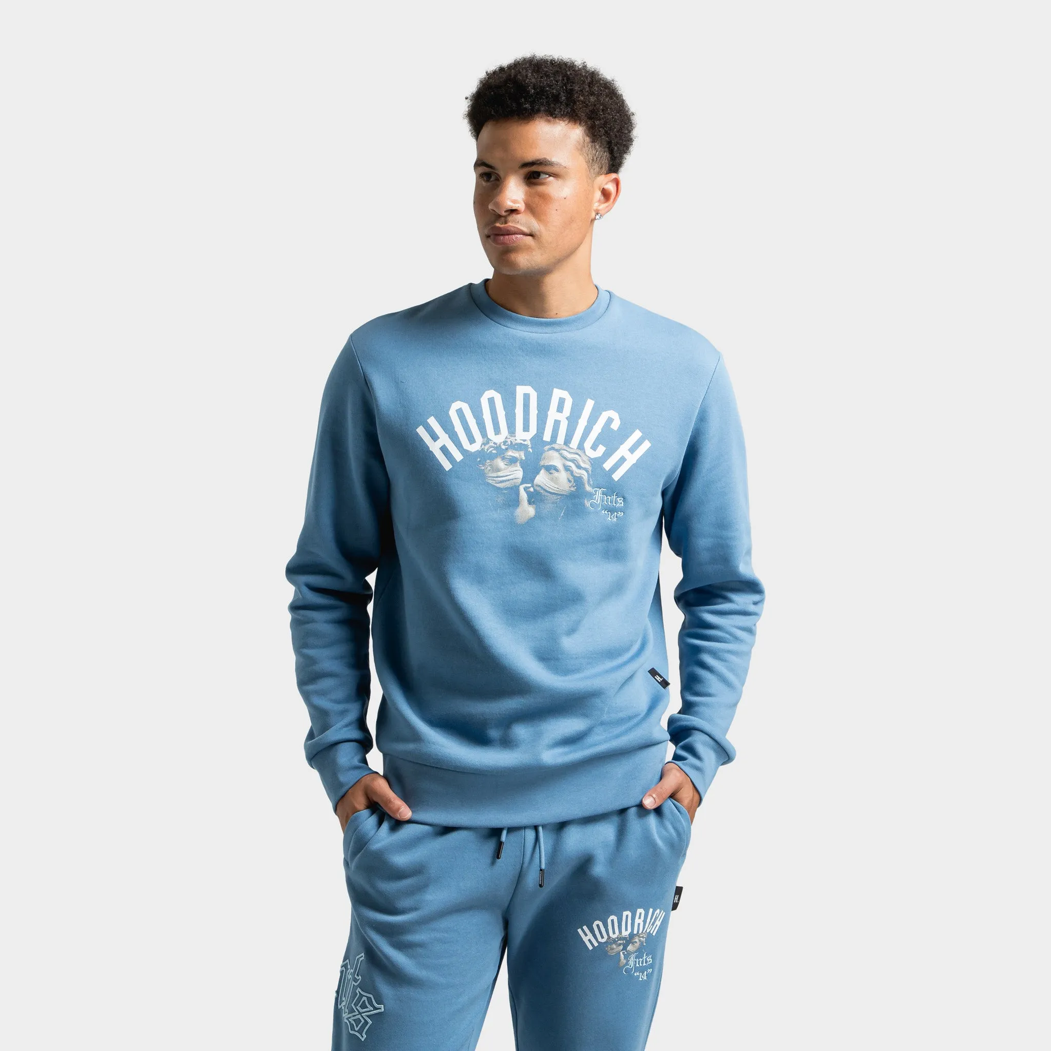 Hoodrich Conquer Sweatshirt Coronet Blue / White - Clear Sky sold by JD Sports