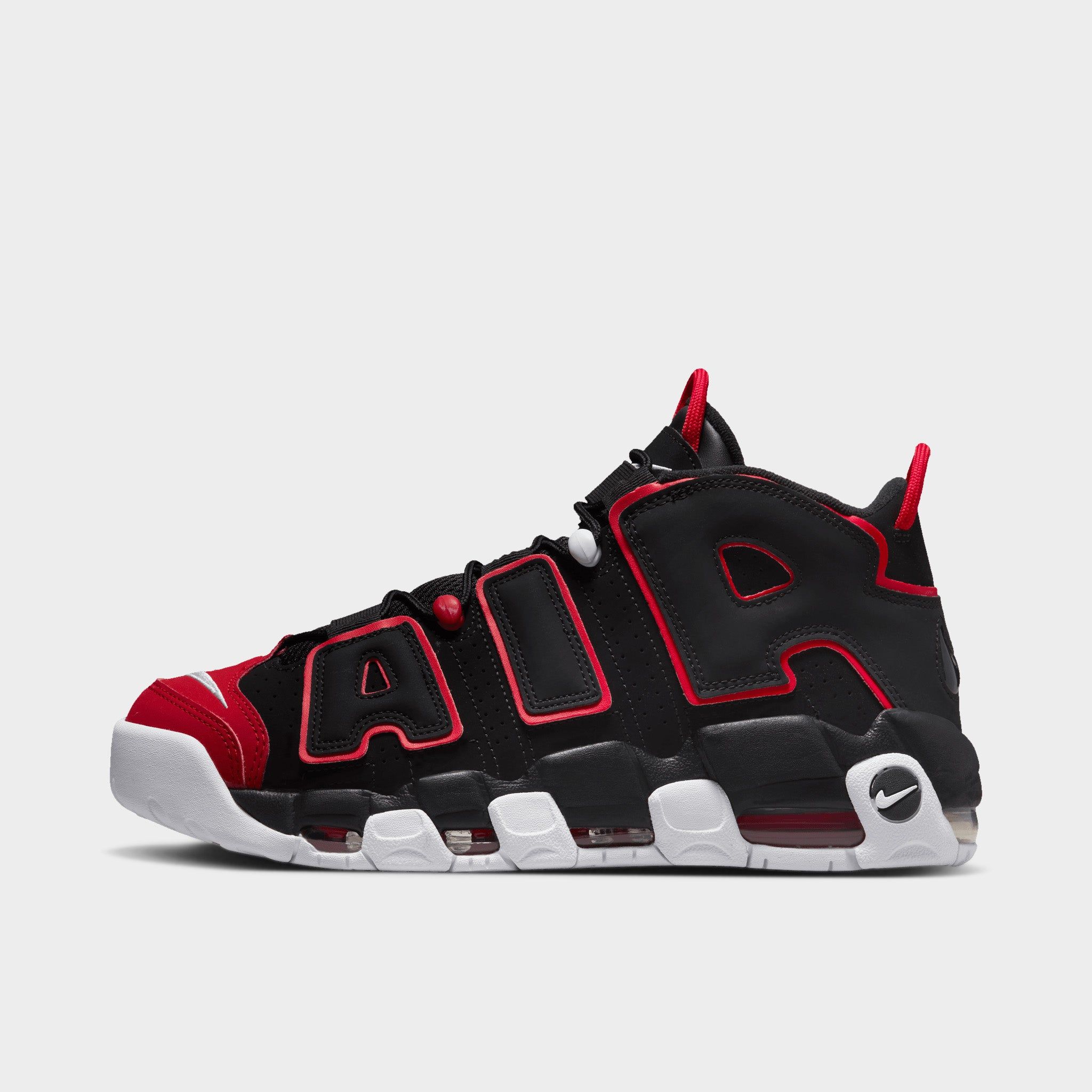 Nike Air More Uptempo `96 Black / Black - University Red sold by JD Sports