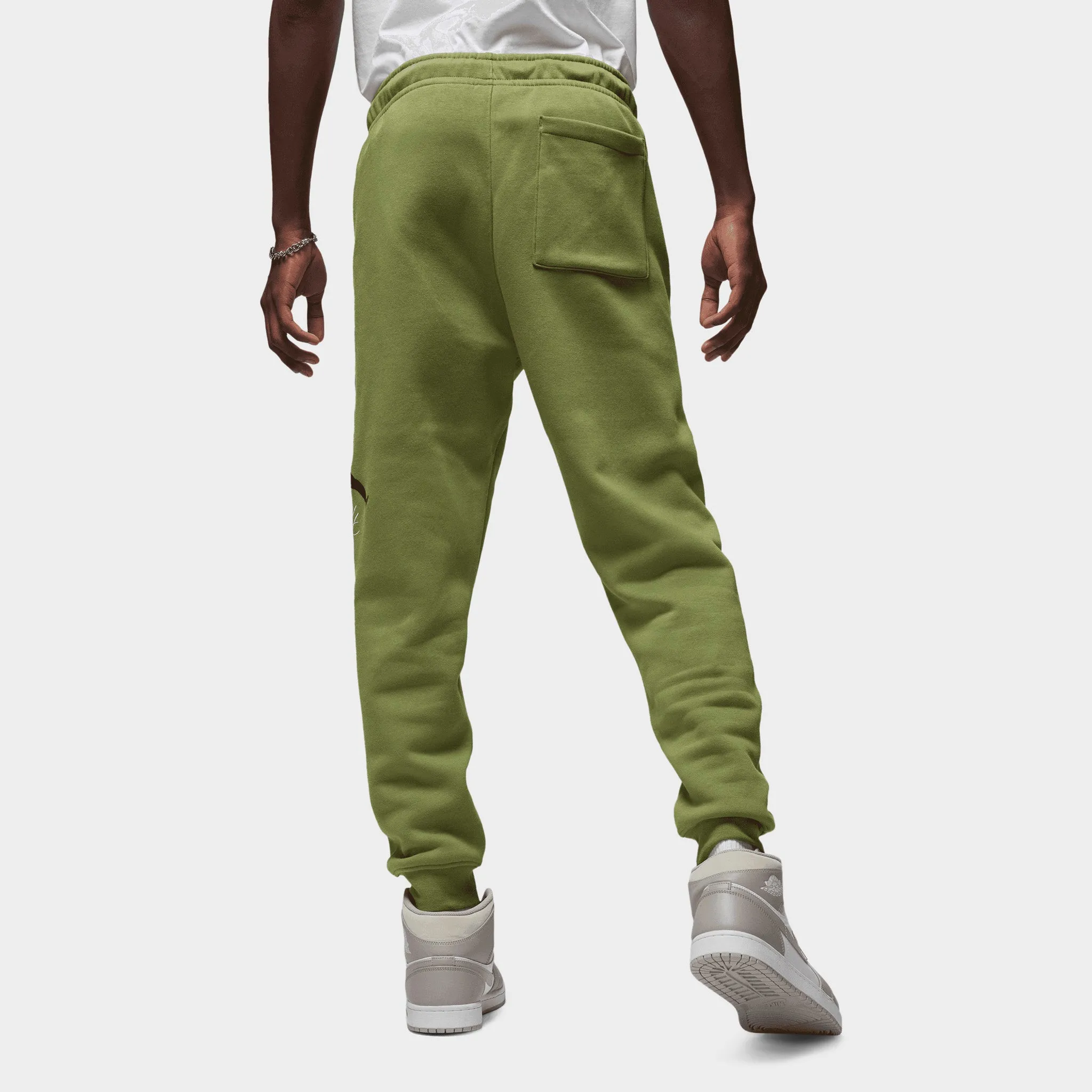 Jordan Essentials Fleece Baseline Pants Sky J Light Olive / Black sold by JD Sports product image thumbnail 2