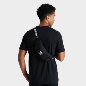 adidas Originals Adicolor Waist Bag Black / White sold by JD Sports