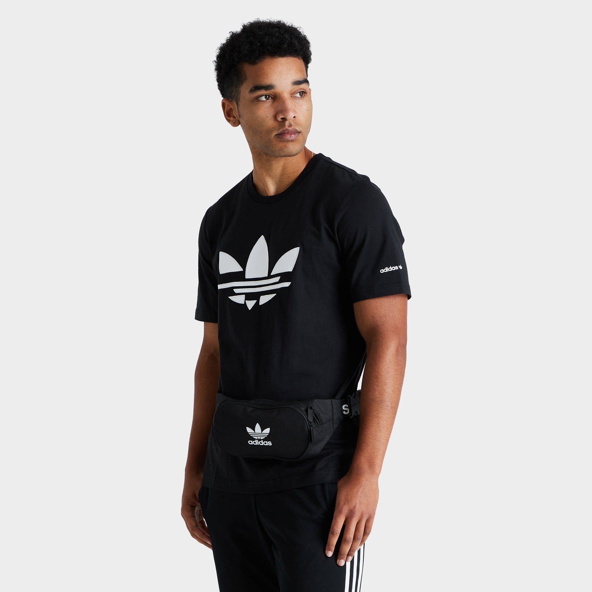 adidas Originals Adicolor Waist Bag Black / White sold by JD Sports product image thumbnail 3