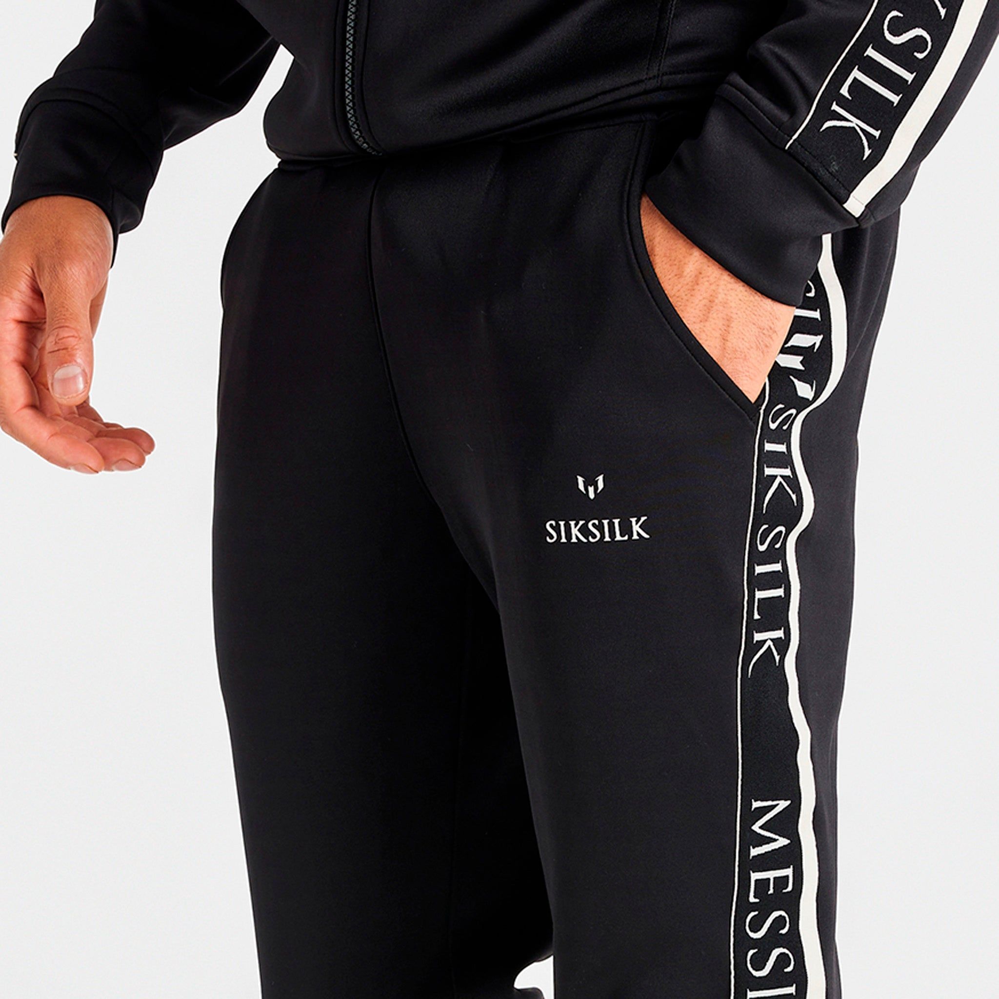 SikSilk x Messi Taped Pants / Black sold by JD Sports product image thumbnail 4