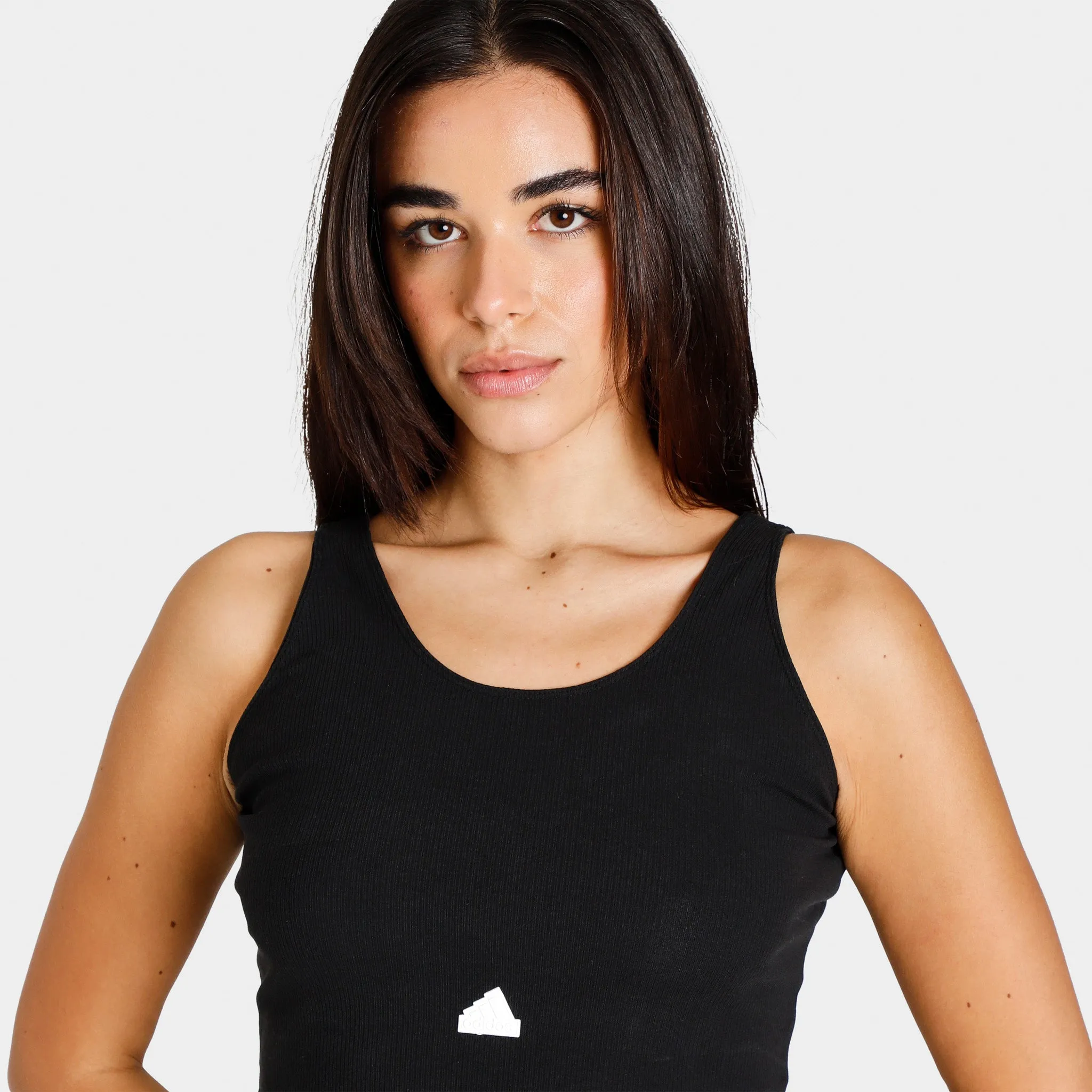 adidas Women's Sportswear Rib Cropped Top Black / White sold by JD Sports product image thumbnail 3
