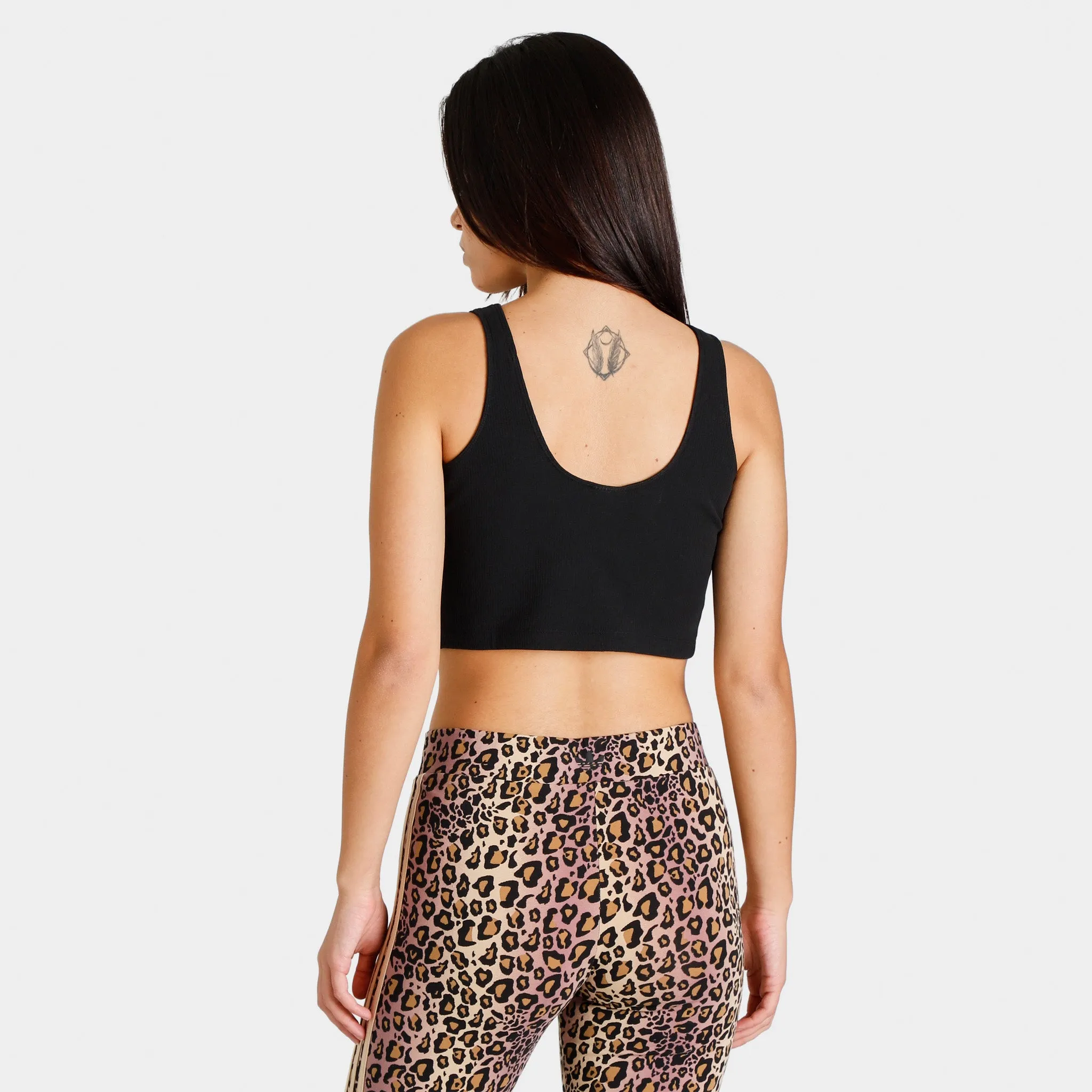 adidas Women's Sportswear Rib Cropped Top Black / White sold by JD Sports product image thumbnail 2