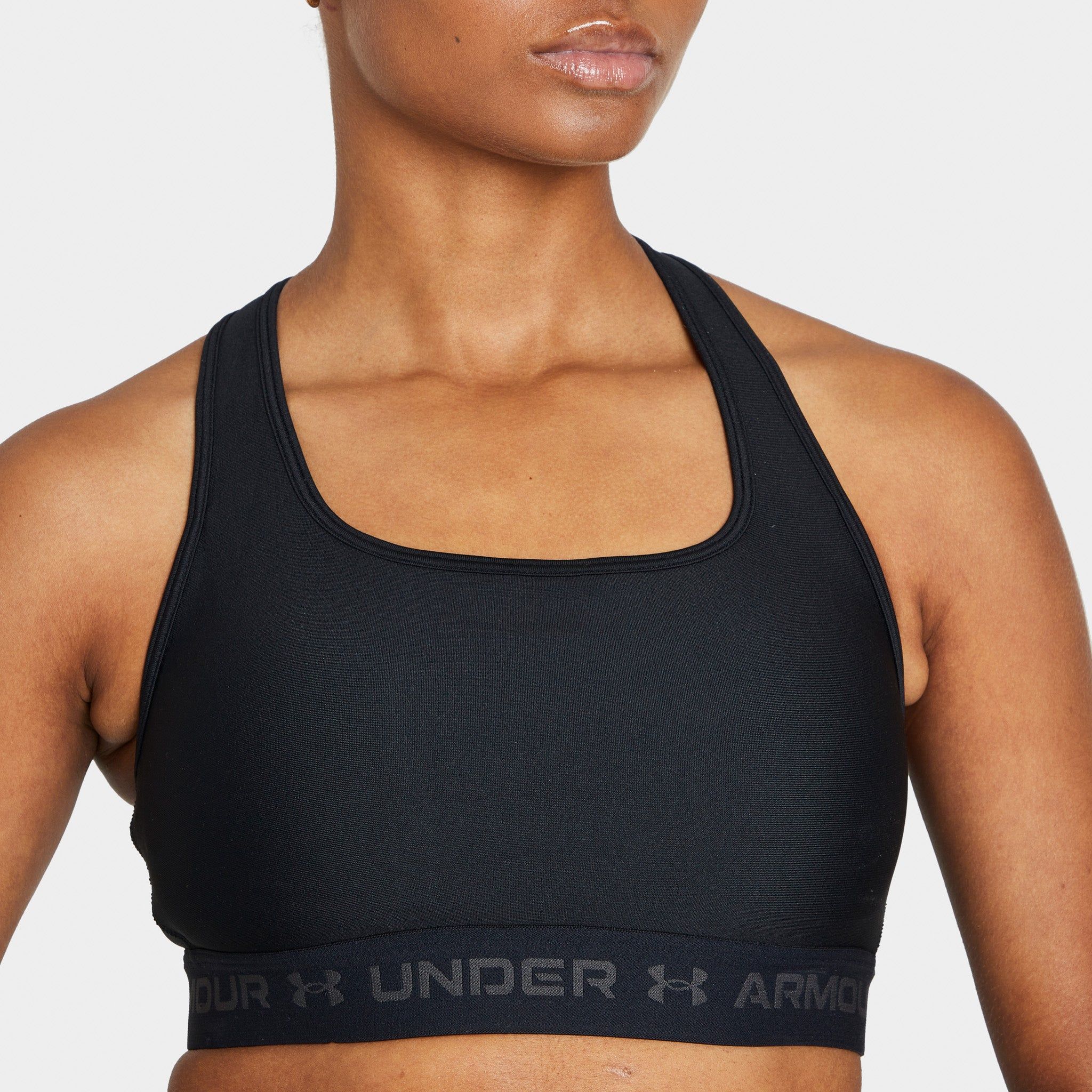 Under Armour Women's Armour Mid Crossback Sports Bra Black / Jet Grey sold by JD Sports product image thumbnail 3