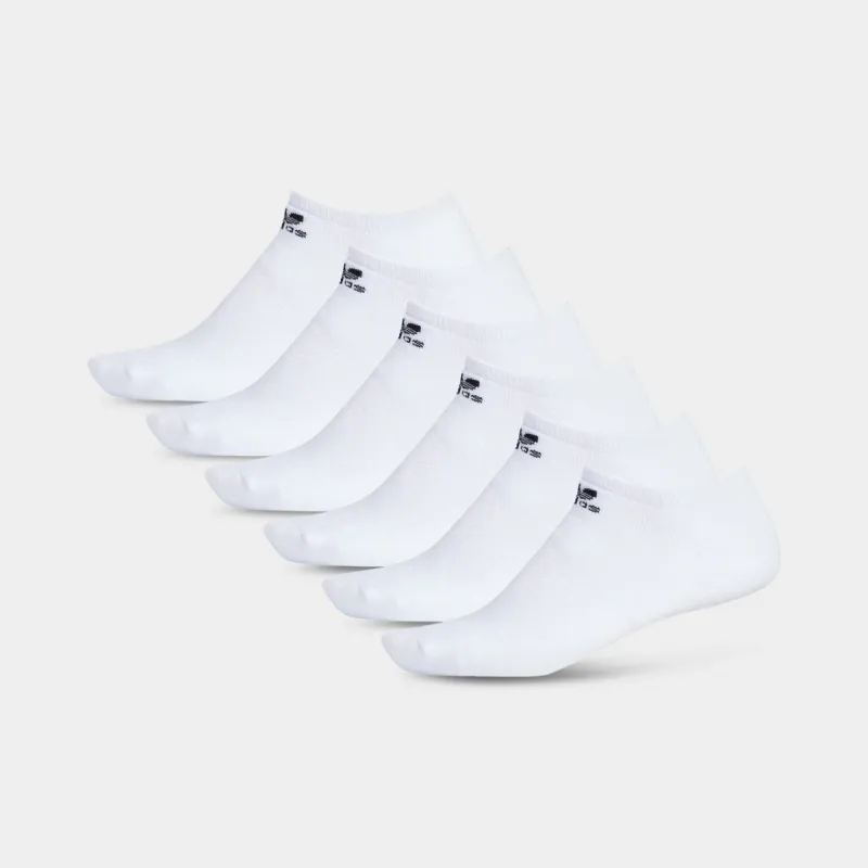adidas Originals Trefoil No Show Socks (6 Pack) White / Black made by Adidas