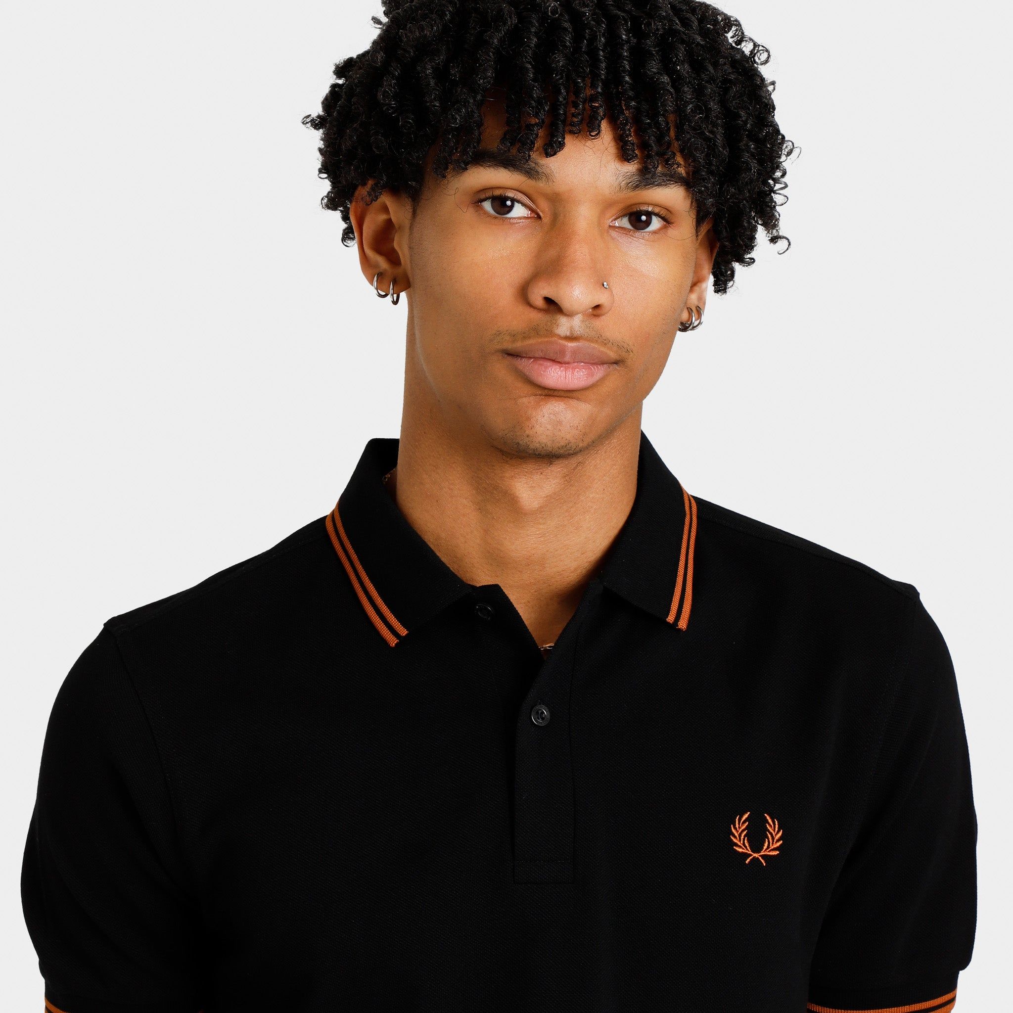 Fred Perry Twin Tipped Polo T-shirt Black / Nut Flake - Nut Flake sold by JD Sports product image thumbnail 3