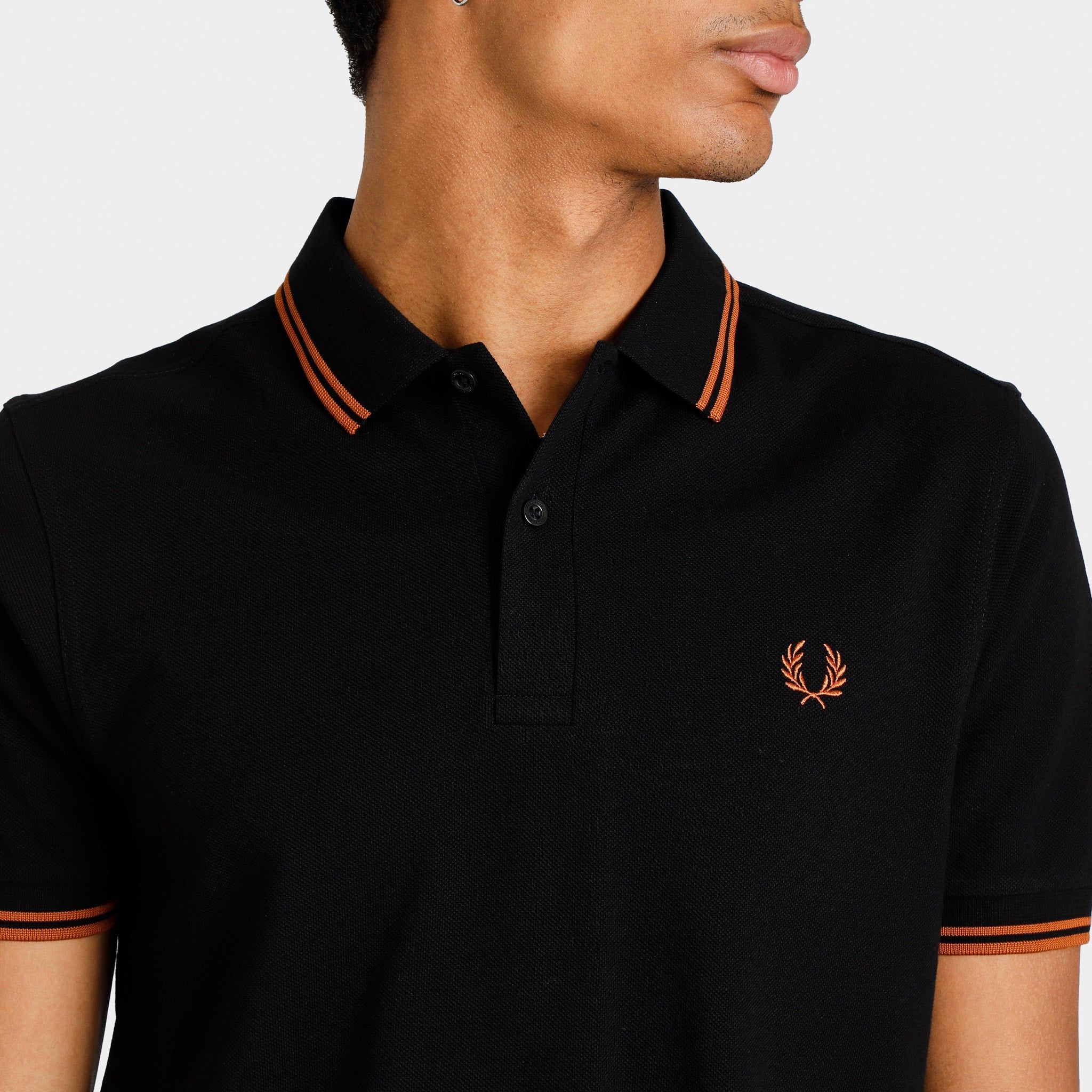 Fred Perry Twin Tipped Polo T-shirt Black / Nut Flake - Nut Flake sold by JD Sports product image thumbnail 4