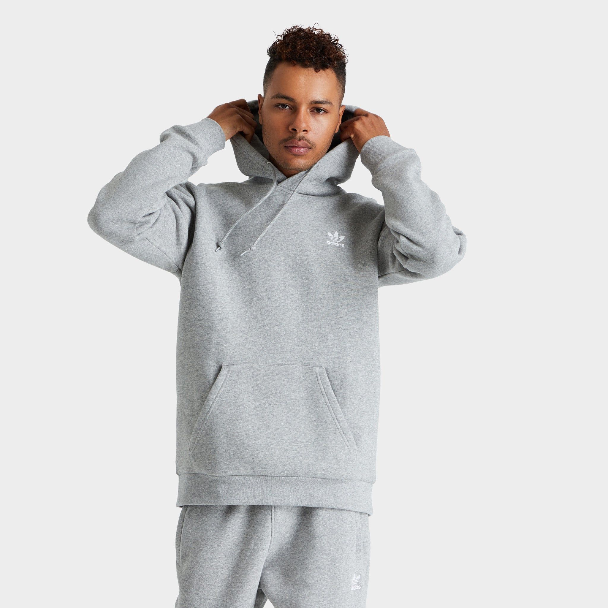 adidas Originals Adicolor Essentials Trefoil Hoodie / Medium Grey Heather sold by JD Sports