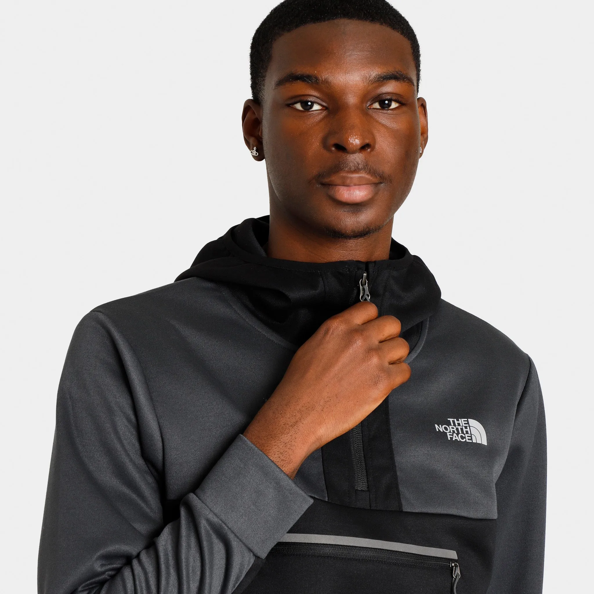 QutieFrash オフショルパーカー The North Face Kaveh Quarter Zip Hoodie TNF Black / Asphalt Grey