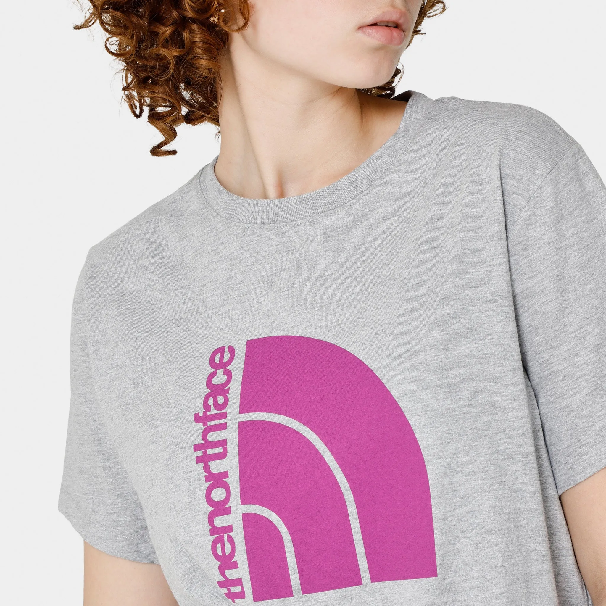 The North Face Women's Jumbo Half Dome T-shirt Light Grey Heather / Purple Cactus Flower sold by JD Sports product image thumbnail 4