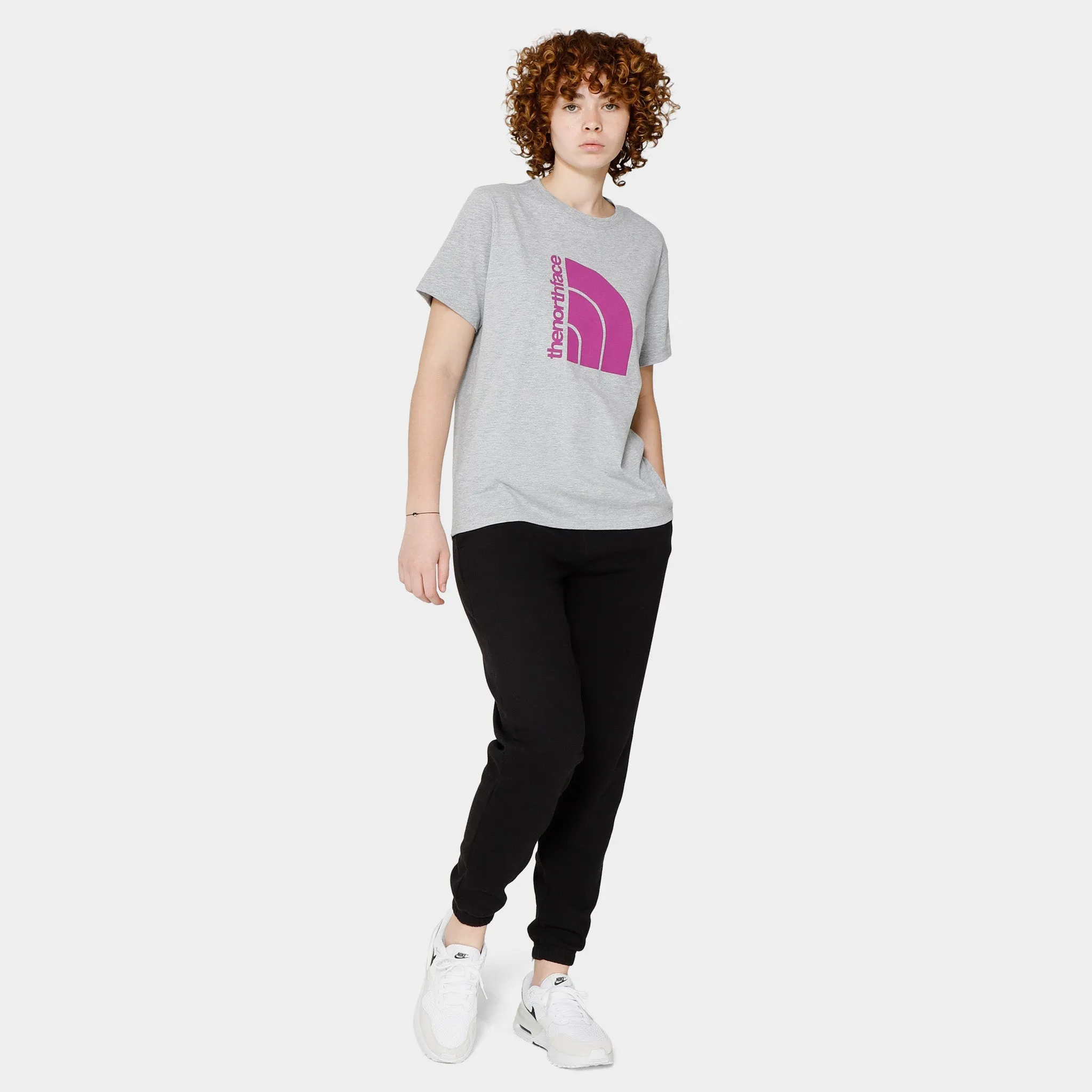 The North Face Women's Jumbo Half Dome T-shirt Light Grey Heather / Purple Cactus Flower sold by JD Sports product image thumbnail 5