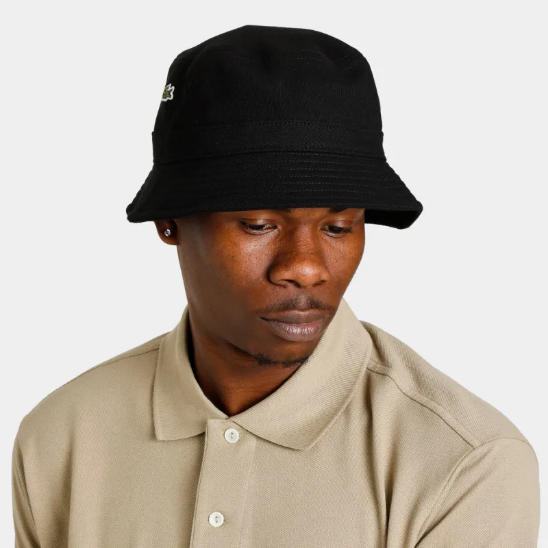 Lacoste Pique Bucket Hat / Black sold by JD Sports