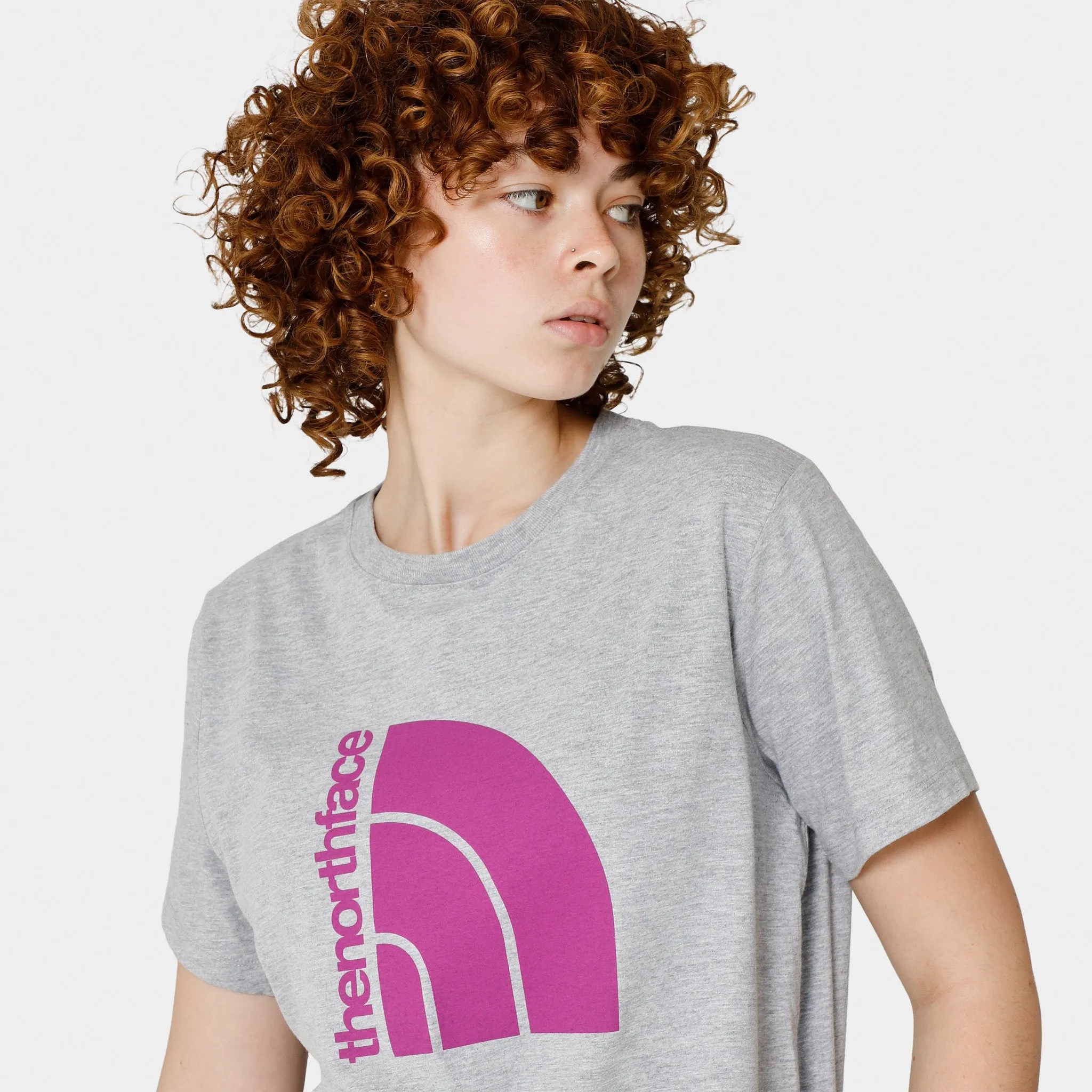 The North Face Women's Jumbo Half Dome T-shirt Light Grey Heather / Purple Cactus Flower sold by JD Sports product image thumbnail 3