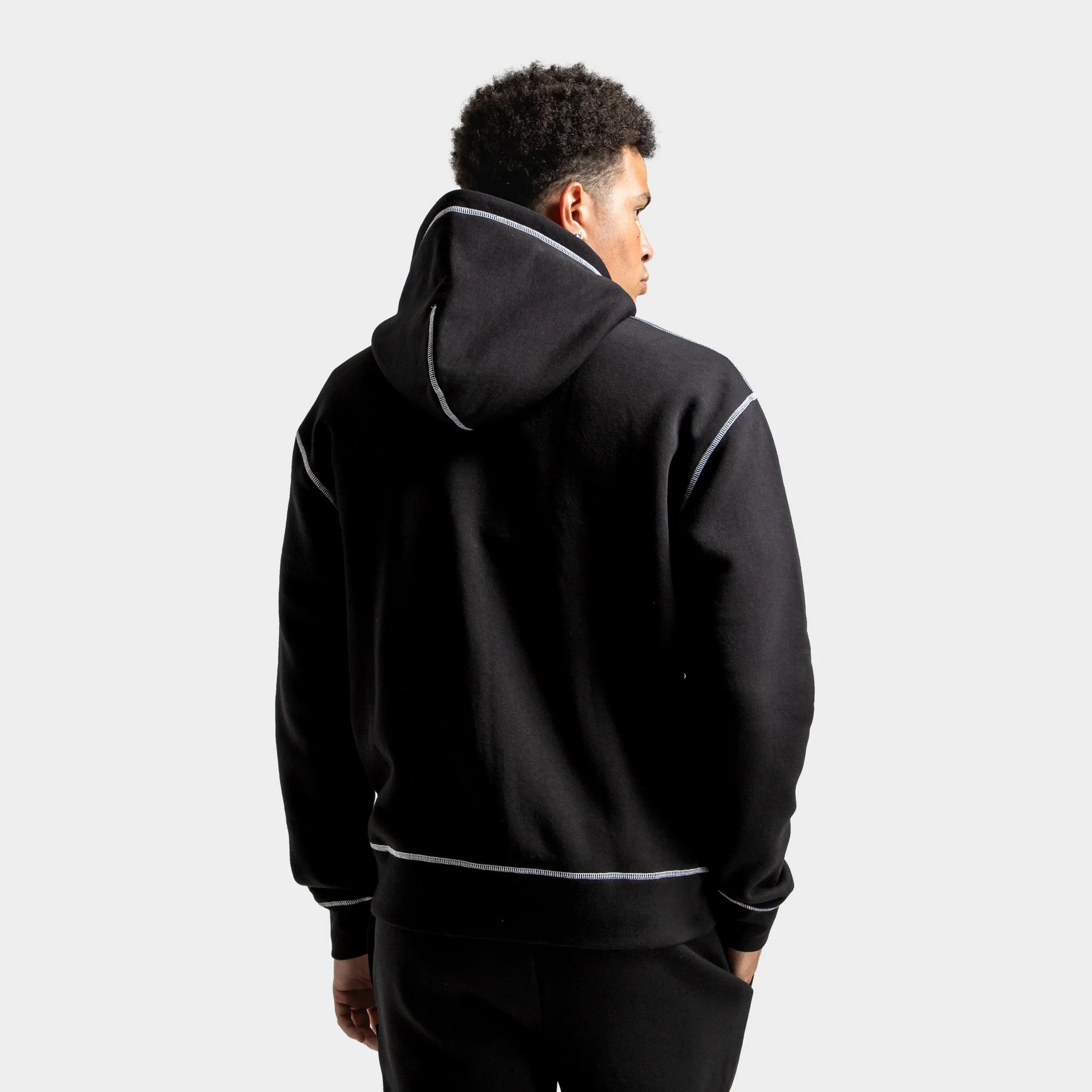 Hoodrich Wandal Zip-through Hoodie Black / Lava Smoke - Quiet Grey sold by JD Sports product image thumbnail 3
