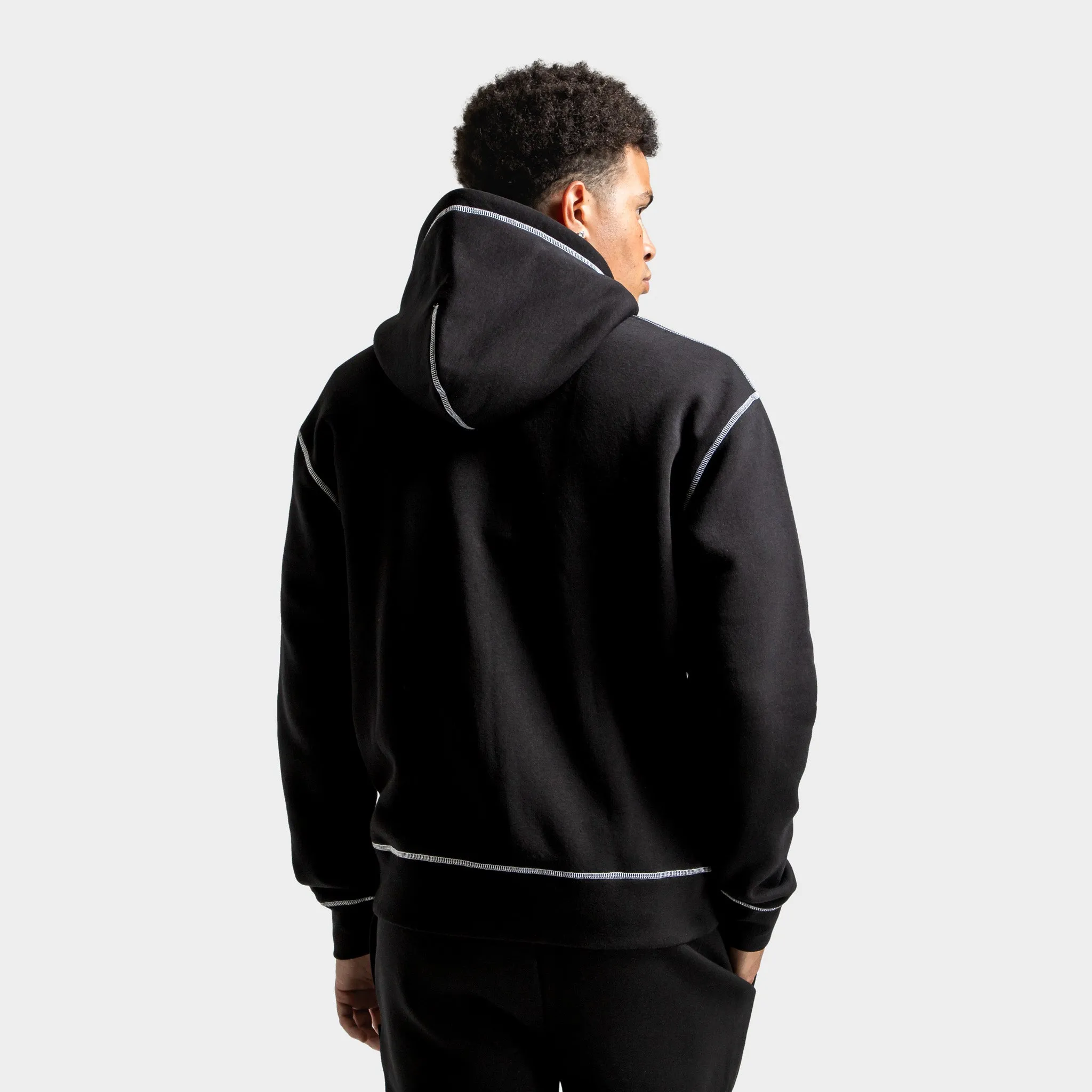 Hoodrich Wandal Zip-through Hoodie Black / Lava Smoke - Quiet Grey sold by JD Sports product image thumbnail 4