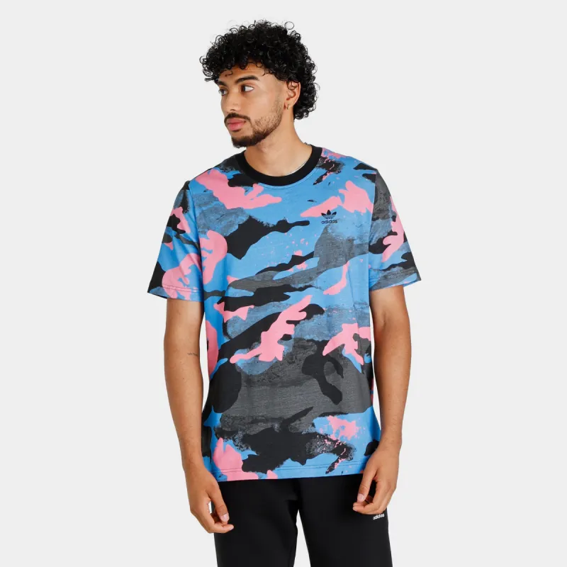 adidas Originals Camo Series Allover Print T-shirt / Pulse Blue sold by JD Sports