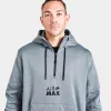 Nike Sportswear Air Max Logo Half-Zip Fleece Hoodie Off Noir / Black - Grey sold by JD Sports