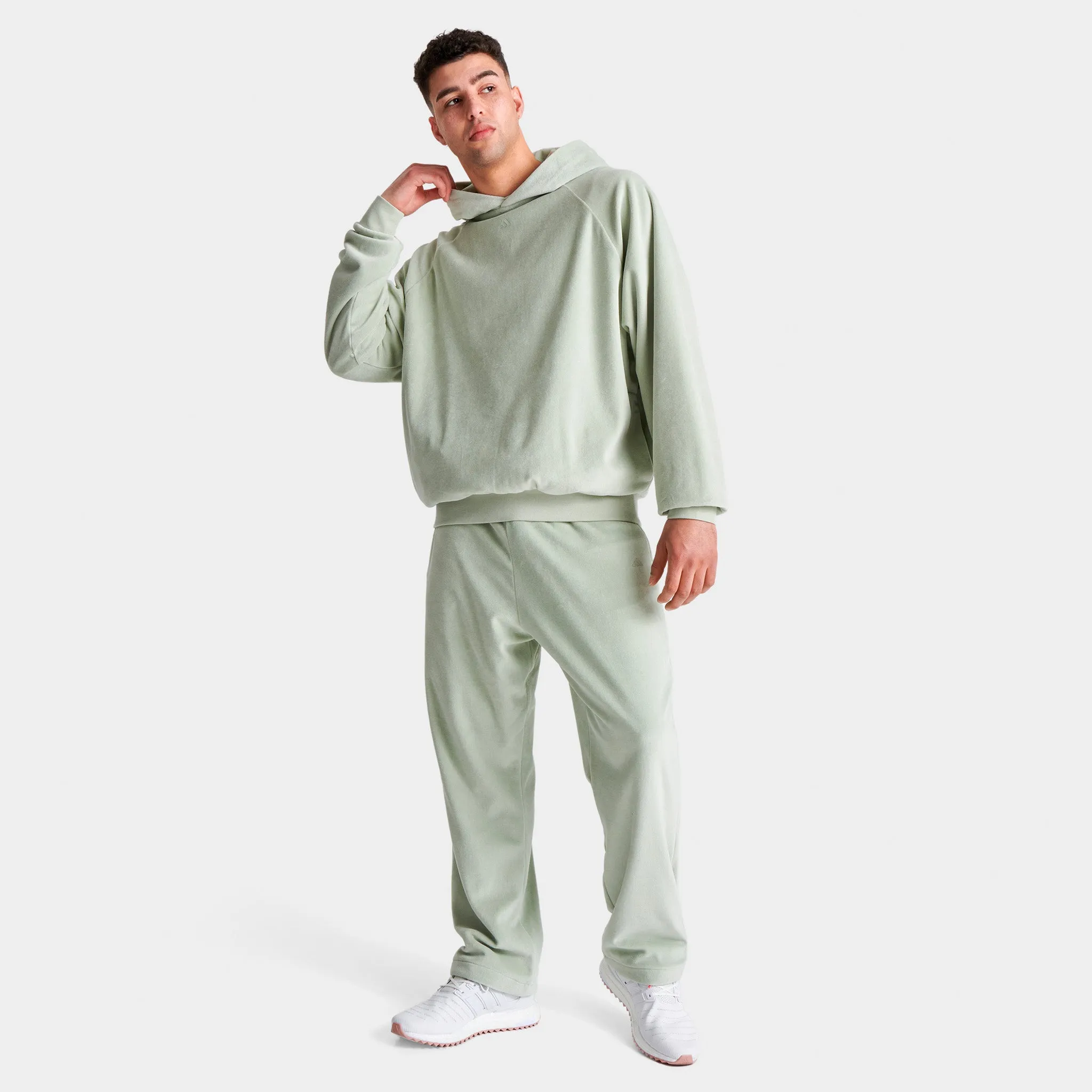 adidas Basketball Velour Pullover Hoodie / Halo Green sold by JD Sports product image thumbnail 5