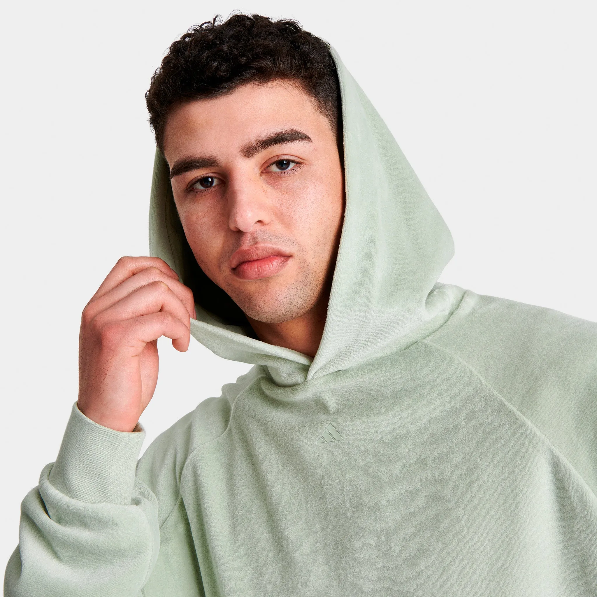 adidas Basketball Velour Pullover Hoodie / Halo Green sold by JD Sports product image thumbnail 3