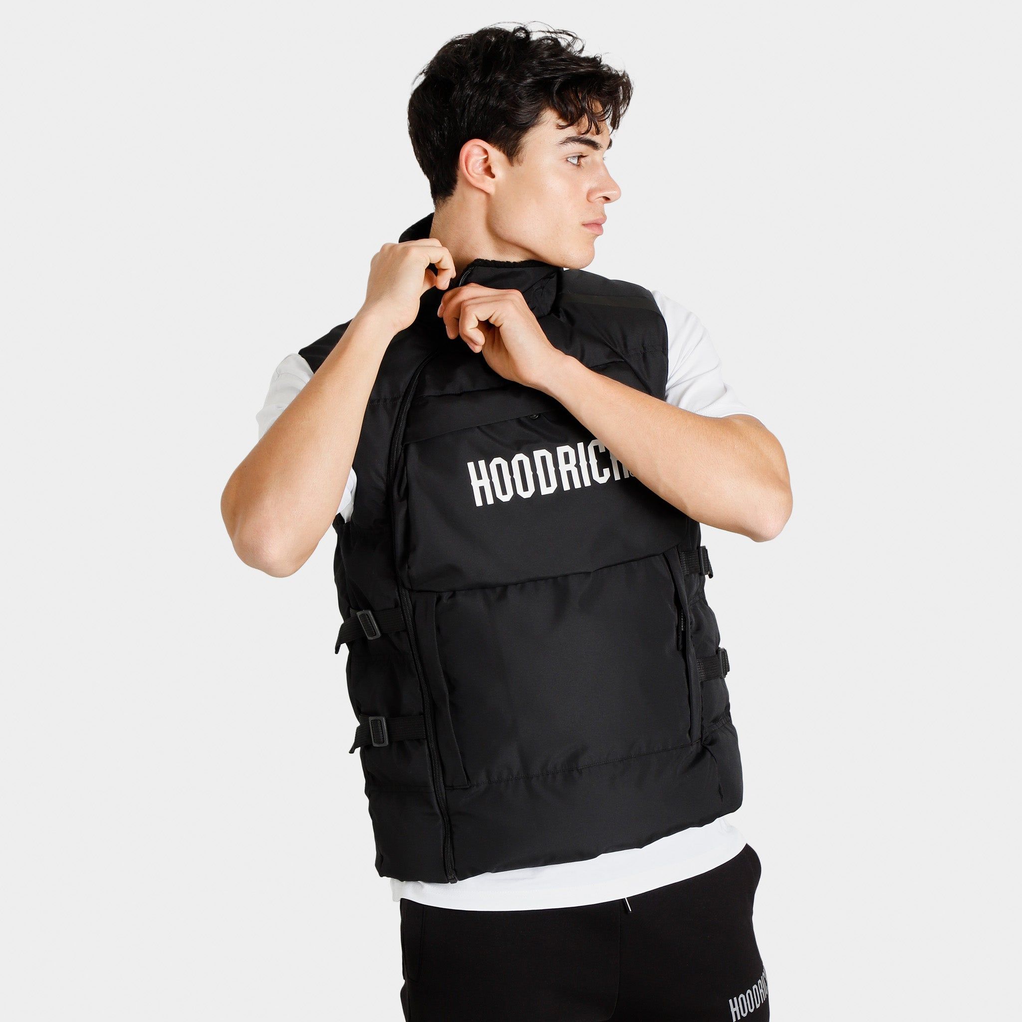 Hoodrich OG Astro Gilet Black / White sold by JD Sports