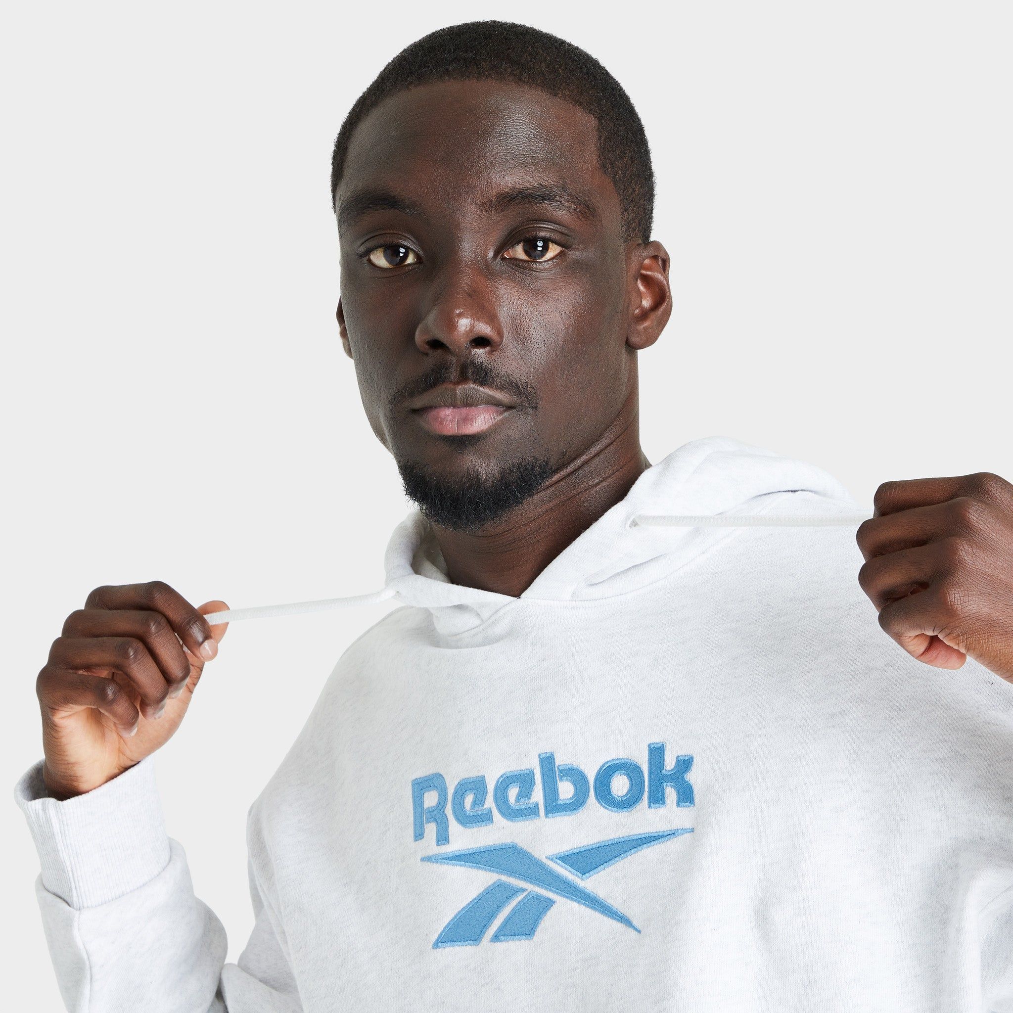 Reebok Classics Foundation Vector Pullover Hoodie White Melange / Essential Blue sold by JD Sports product image thumbnail 3