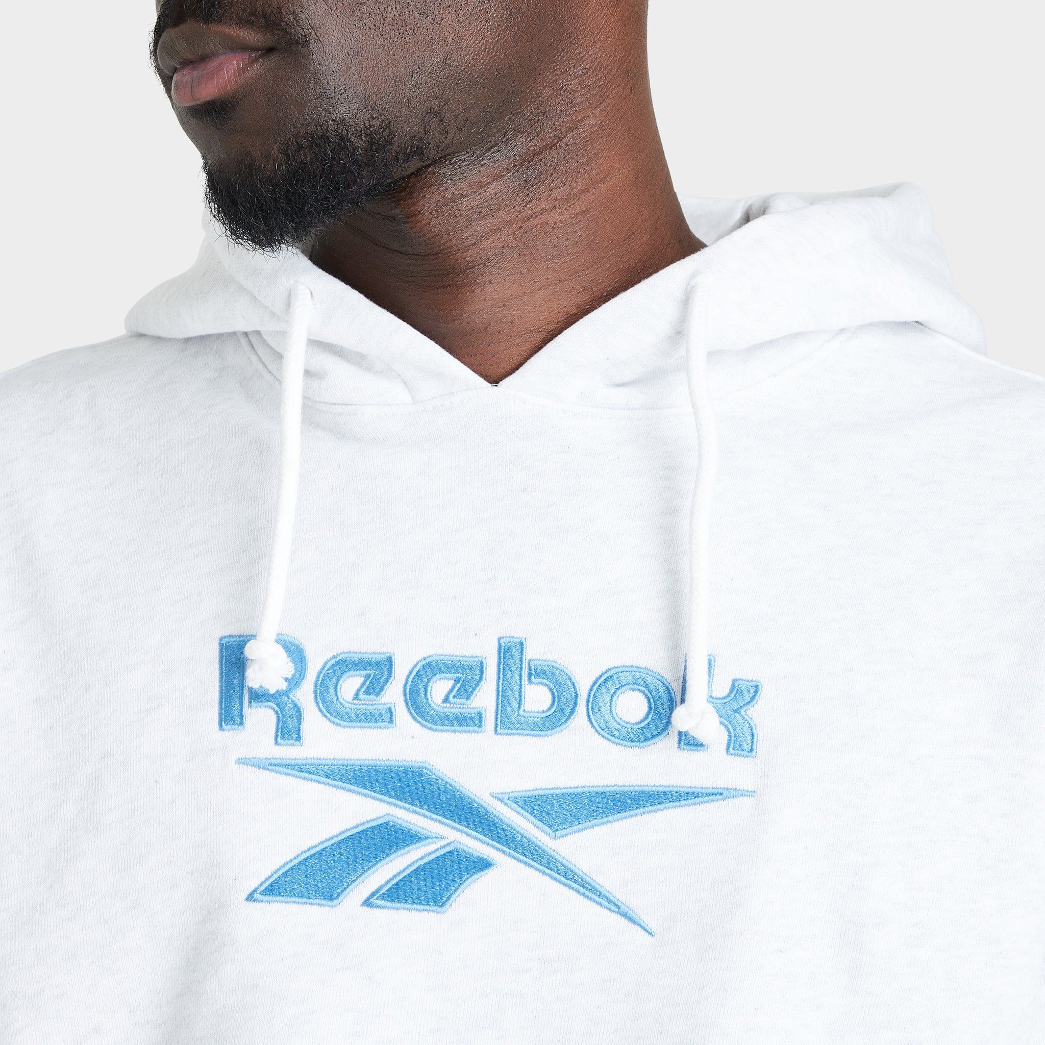 Reebok Classics Foundation Vector Pullover Hoodie White Melange / Essential Blue sold by JD Sports product image thumbnail 4