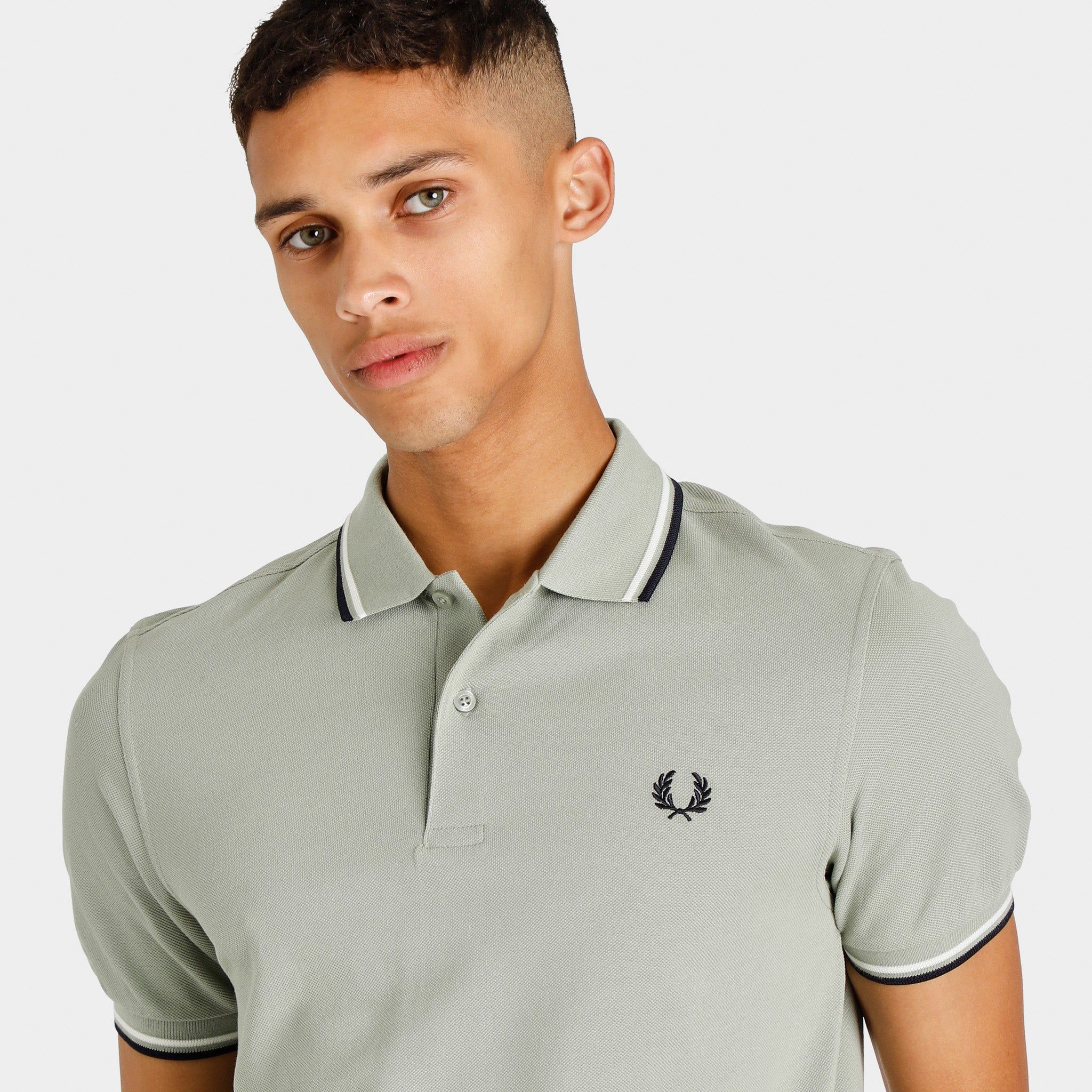 Fred Perry Twin Tipped Polo T-shirt / Sea Grass sold by JD Sports product image thumbnail 3