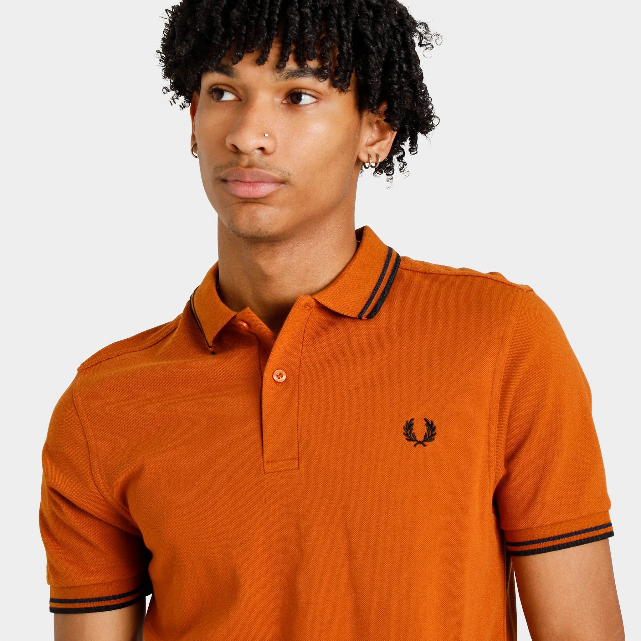 Fred Perry Twin Tipped Polo T-shirt Nut Flake / Navy - Black sold by JD Sports product image thumbnail 3