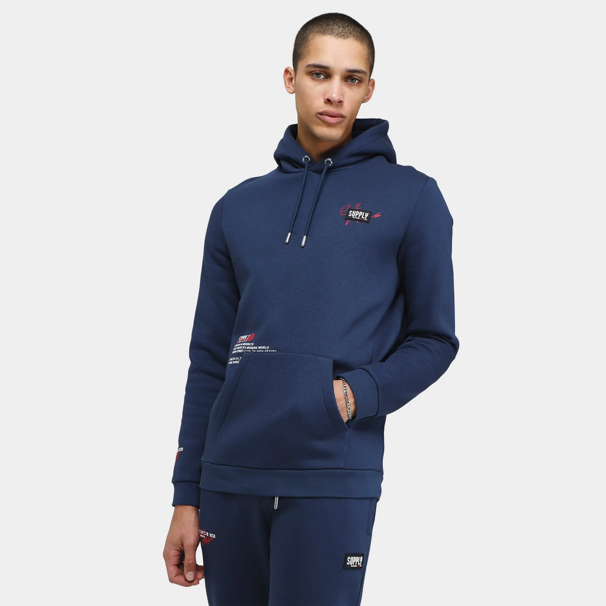 Supply & Demand Drone Pullover Hoodie / Dress Blue sold by JD Sports