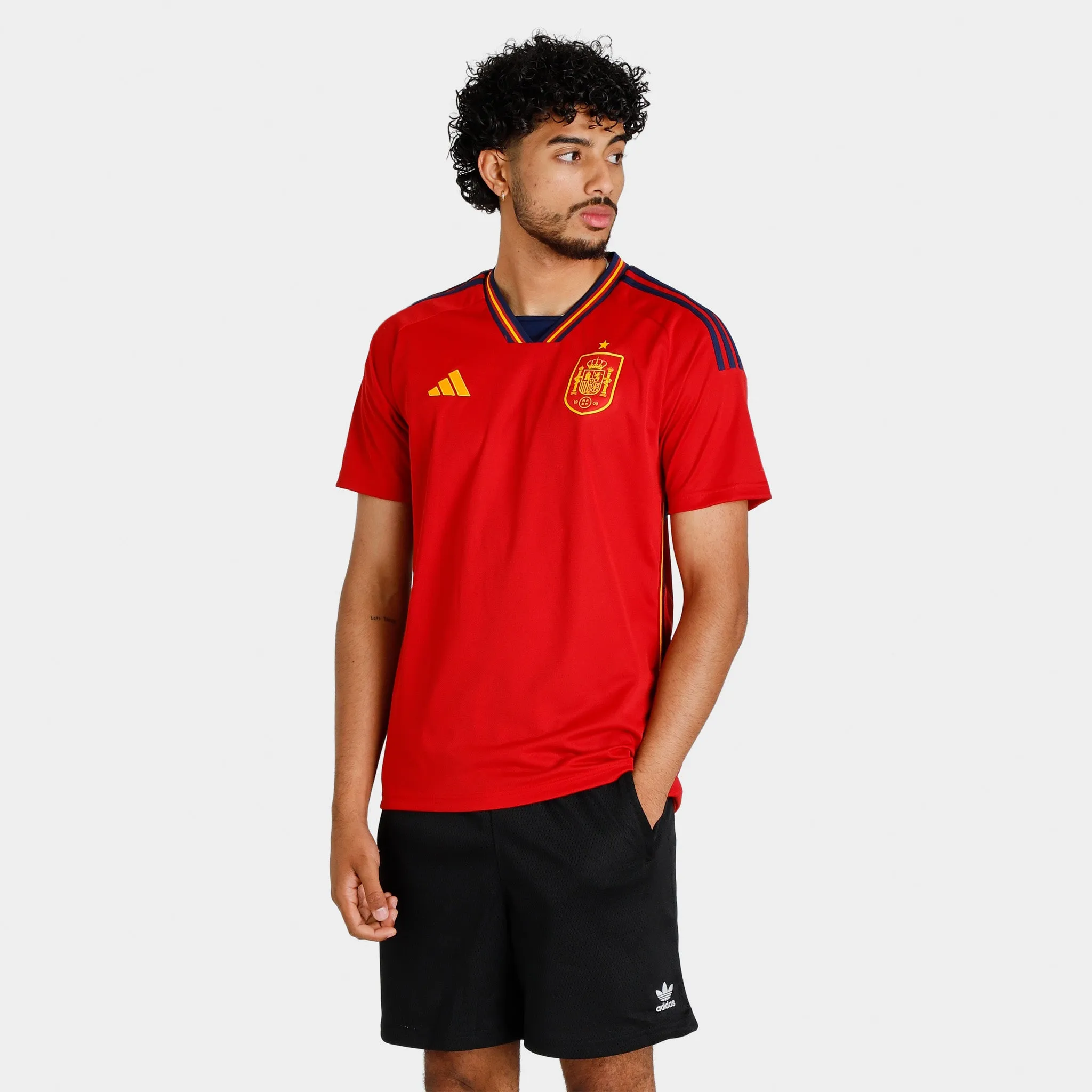 adidas Spain 22 Home Soccer Jersey Team Power Red 2 / Team Navy Blue 2 sold by JD Sports