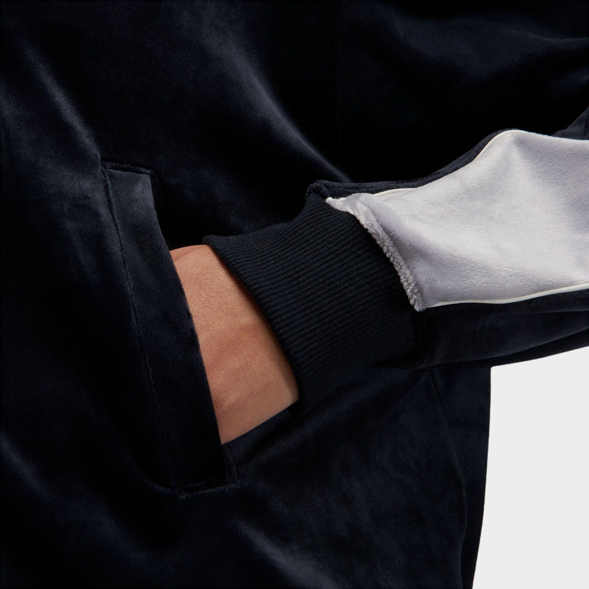 Jordan Women's Flight Velour Jacket Black / Cement Grey - Sail sold by JD Sports product image thumbnail 5