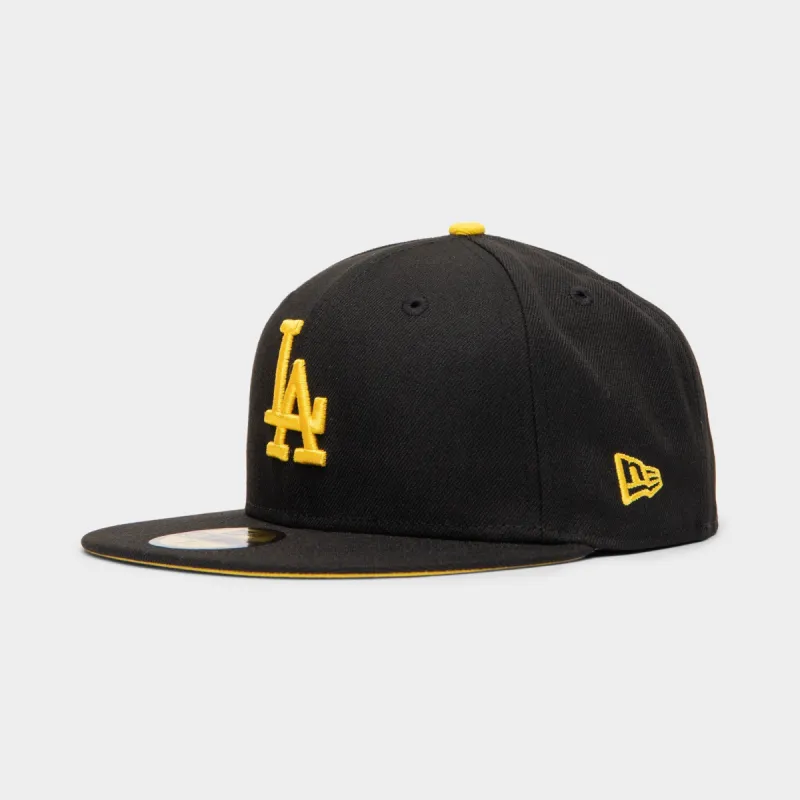 New Era 59FIFTY Los Angeles Dodgers Fitted Cap Black / Cyber Yellow sold by JD Sports