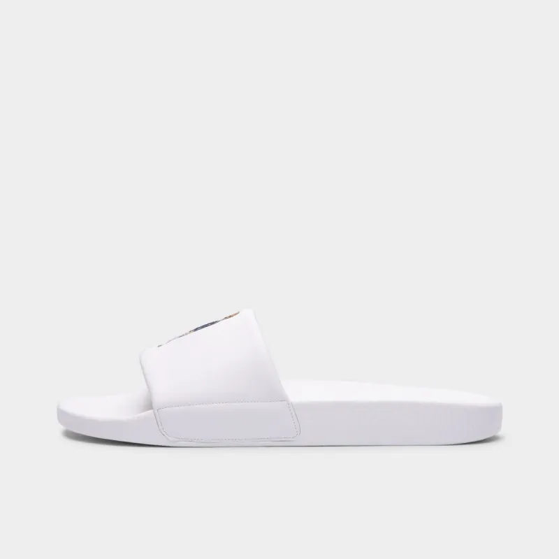 Ralph Lauren Polo Slide White / Bear sold by JD Sports