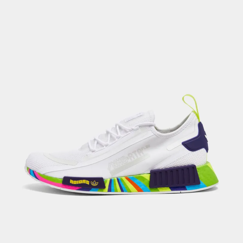 adidas Originals NMD_R1 Spectoo White / Purple - Yellow sold by JD Sports