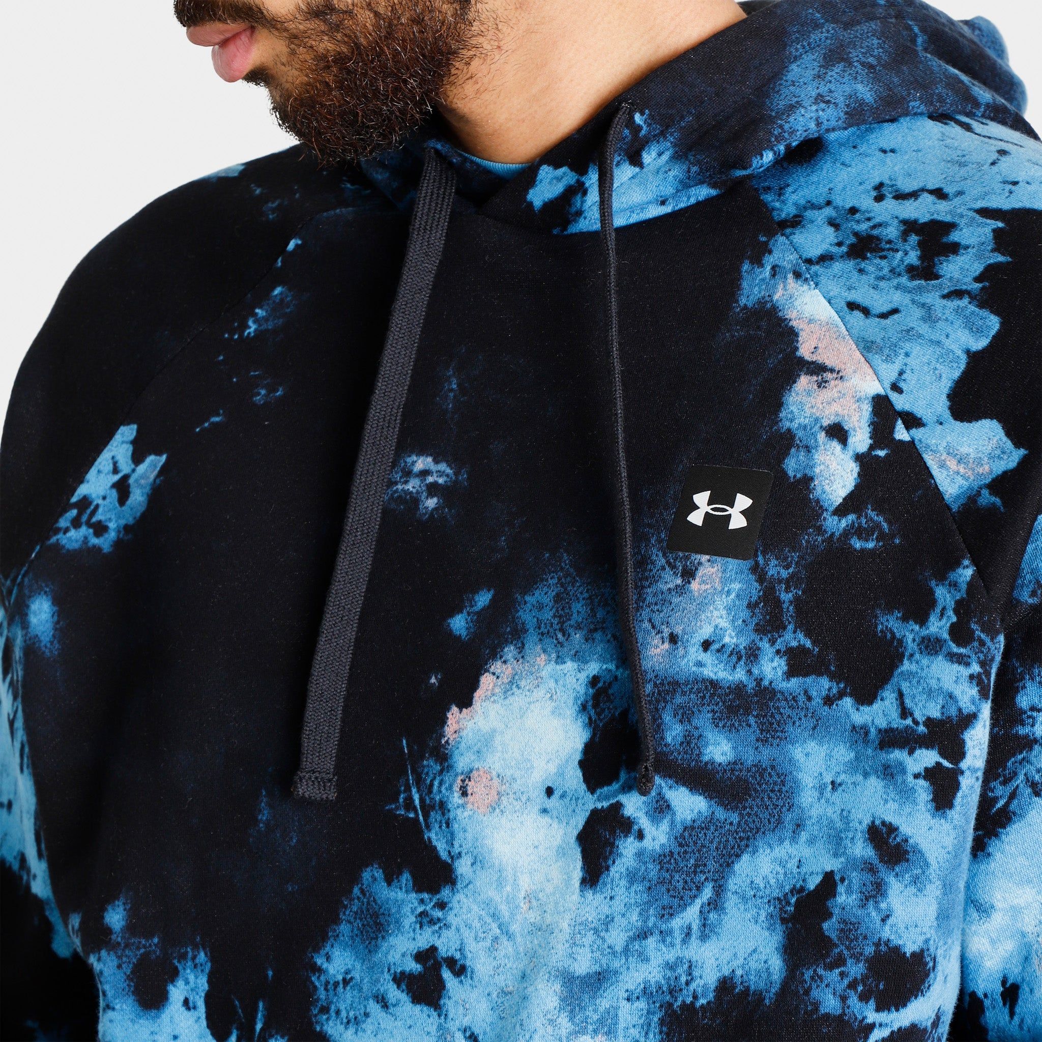 Under Armour Rival Fleece Hyper Dye Pullover Hoodie Capri / Onyx White sold by JD Sports product image thumbnail 2