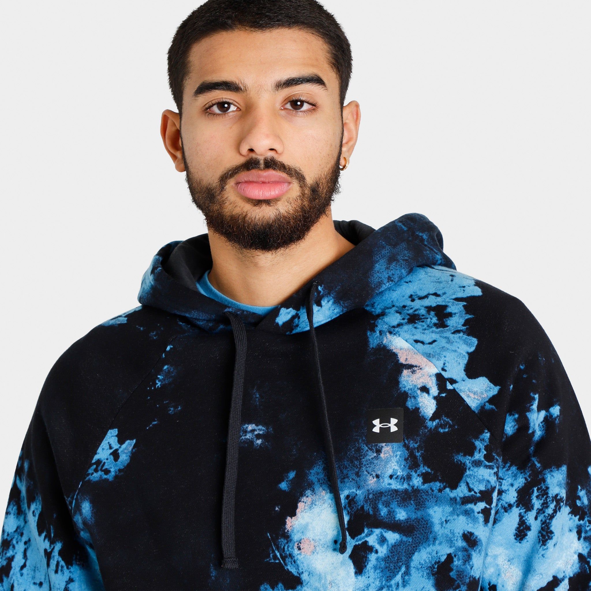 Under Armour Rival Fleece Hyper Dye Pullover Hoodie Capri / Onyx White sold by JD Sports product image thumbnail 5