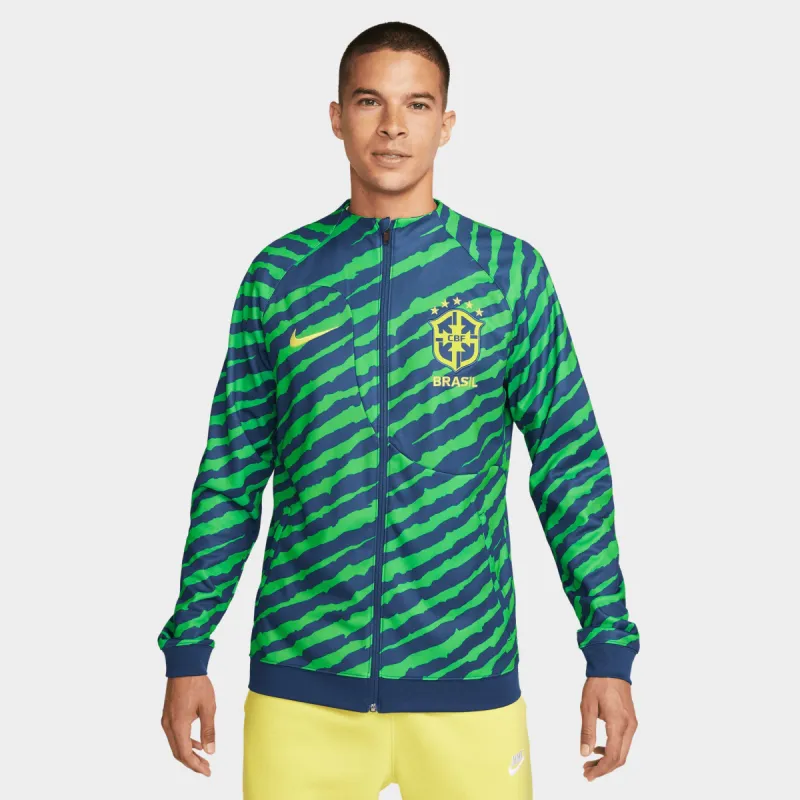 Nike Confederation Brazilian Football Academy Pro Anthem Dri-FIT Jacket Coastal Blue / Dynamic Blue sold by JD Sports