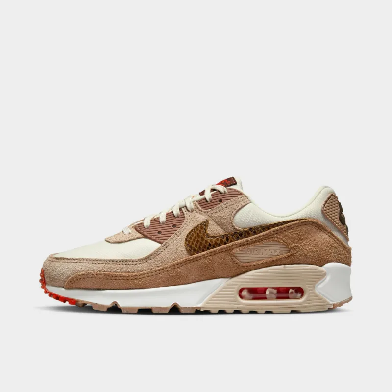 Nike Women's Air Max 90 SE Pale Ivory / Picante Red - Summit White sold by JD Sports