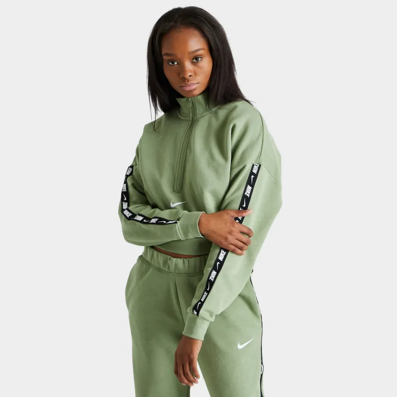 Nike Sportswear Women's Essential Fleece Crop Top / Oil Green made by Nike