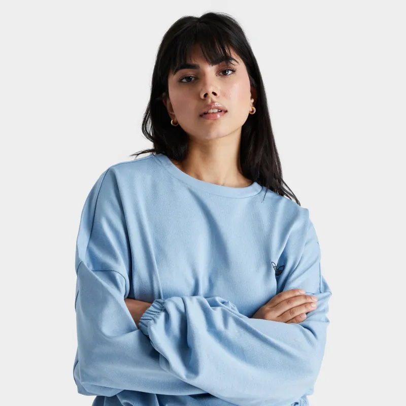 adidas Originals Women's Triple Trefoil Crewneck / Ambient Sky sold by JD Sports