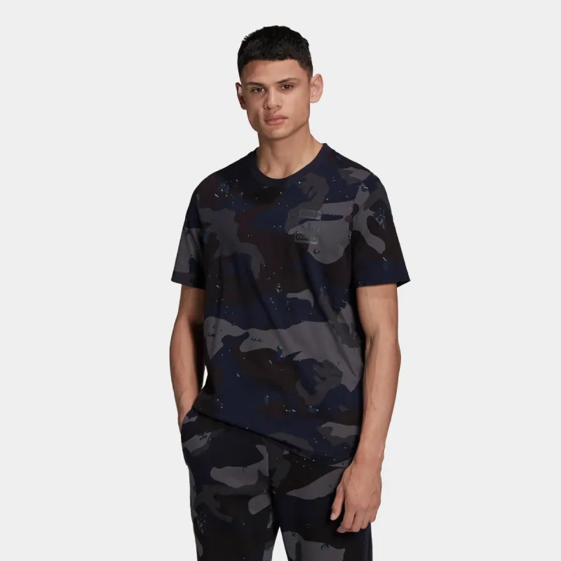 adidas Camo AOP T-shirt / Night Navy sold by JD Sports